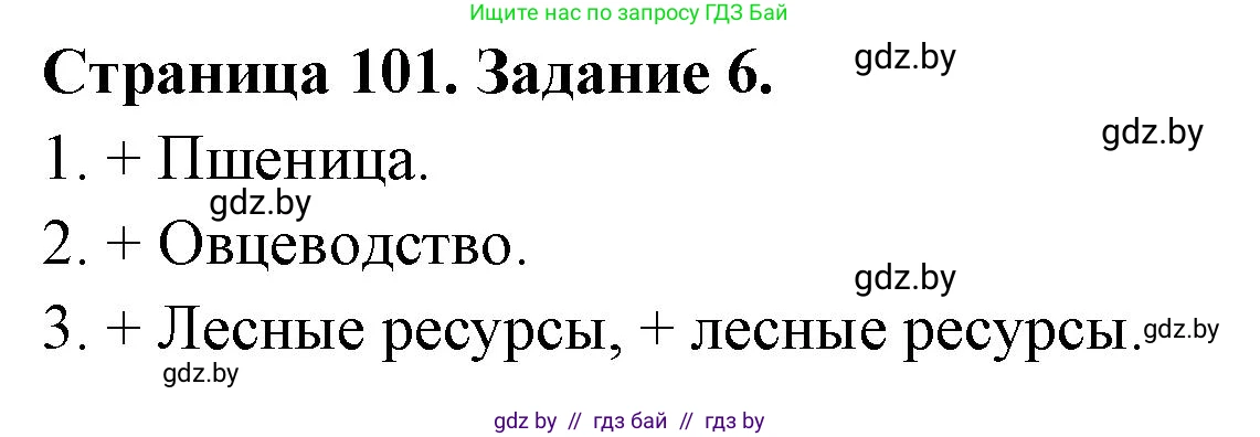 География, 8 класс Тетрадь для практических работ и индивидуальных заданий, авторы: Витченко Александр Николаевич, Антипова Екатерина Анатольевна, Станкевич Наталья Григорьевна, издательство Аверсэв, Минск, 2024, страница 102, номер 6, Решение