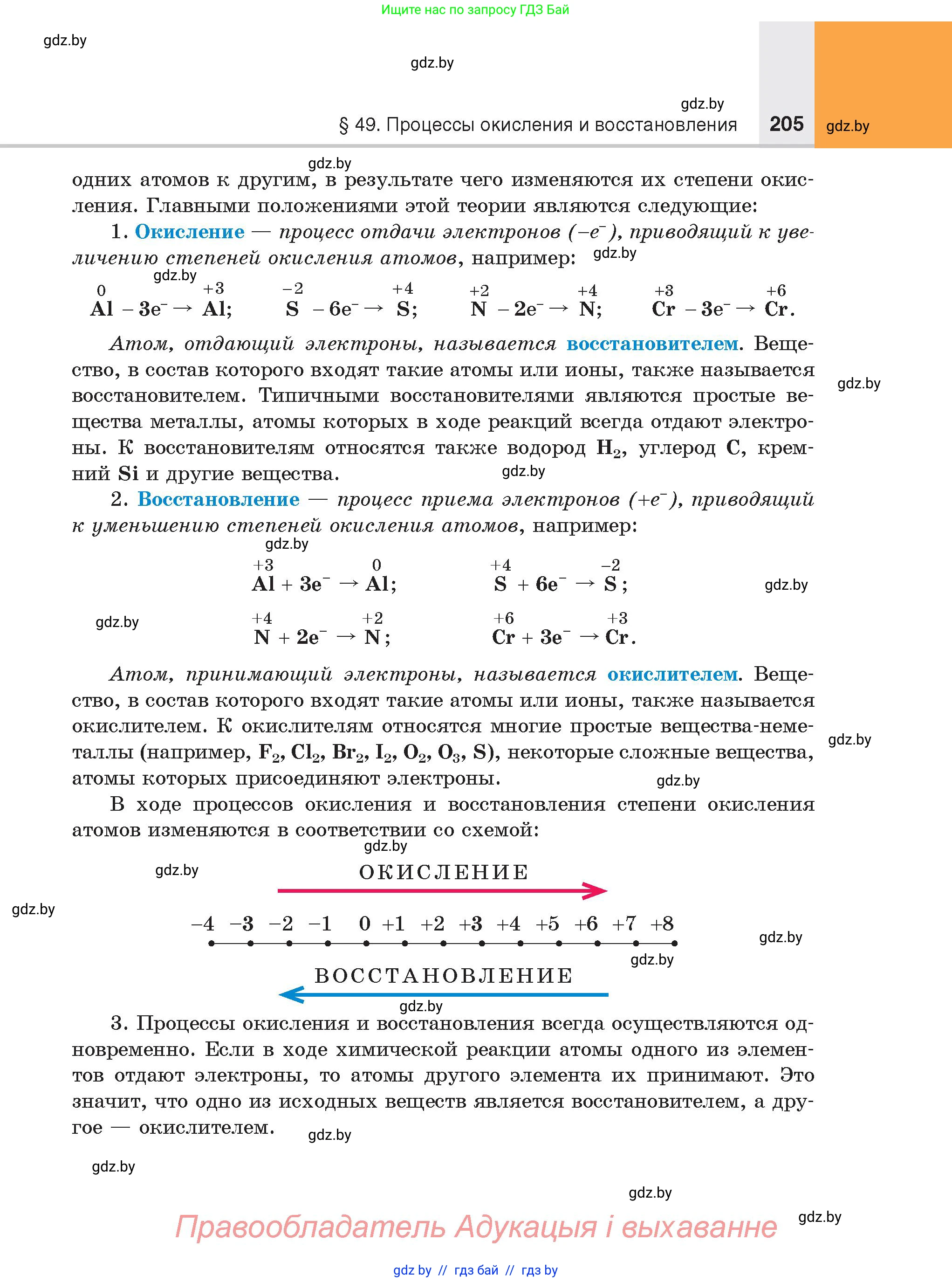 Химия, 8 класс Учебник, авторы: Шиманович Игорь Евгеньевич, Красицкий Василий Анатольевич, Сечко Ольга Ивановна, Хвалюк Виктор Николаевич, издательство Адукацыя i выхаванне, Минск, 2024, страница 205