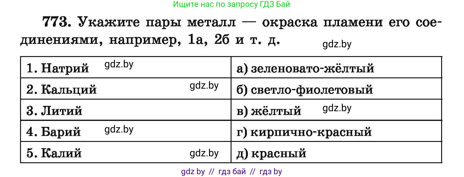 Химия, 9 класс Сборник задач, авторы: Хвалюк Виктор Николаевич, Резяпкин Виктор Ильич, издательство Адукацыя i выхаванне, Минск, 2020, салатового цвета, страница 137, номер 773, Условие