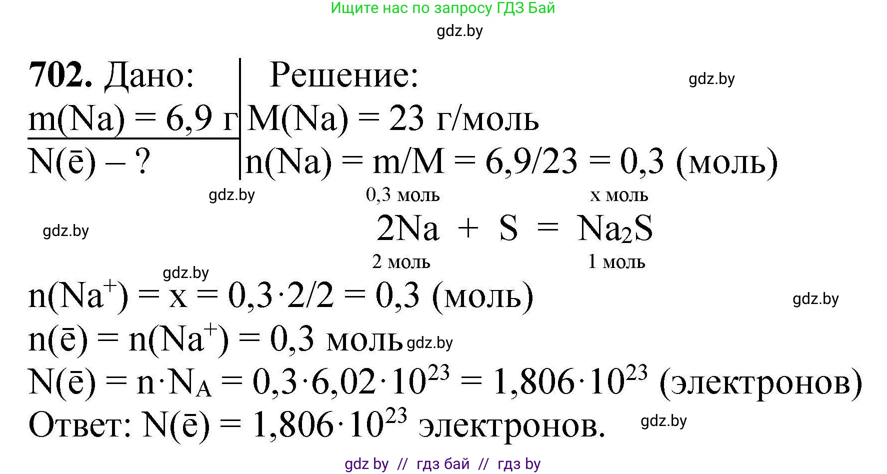 Химия, 9 класс Сборник задач, авторы: Хвалюк Виктор Николаевич, Резяпкин Виктор Ильич, издательство Адукацыя i выхаванне, Минск, 2020, салатового цвета, страница 127, номер 702, Решение