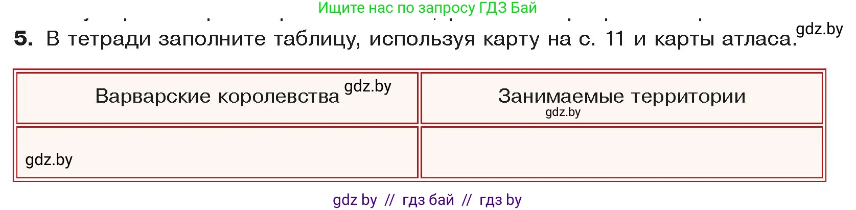 История средних веков, 6 класс Учебник, авторы: Прохоров Андрей Аркадьевич, Федосик Виктор Анатольевич, Темушев Степан Николаевич, издательство Народная асвета, Минск, 2023, красного цвета, страница 15, номер 5, Условия
