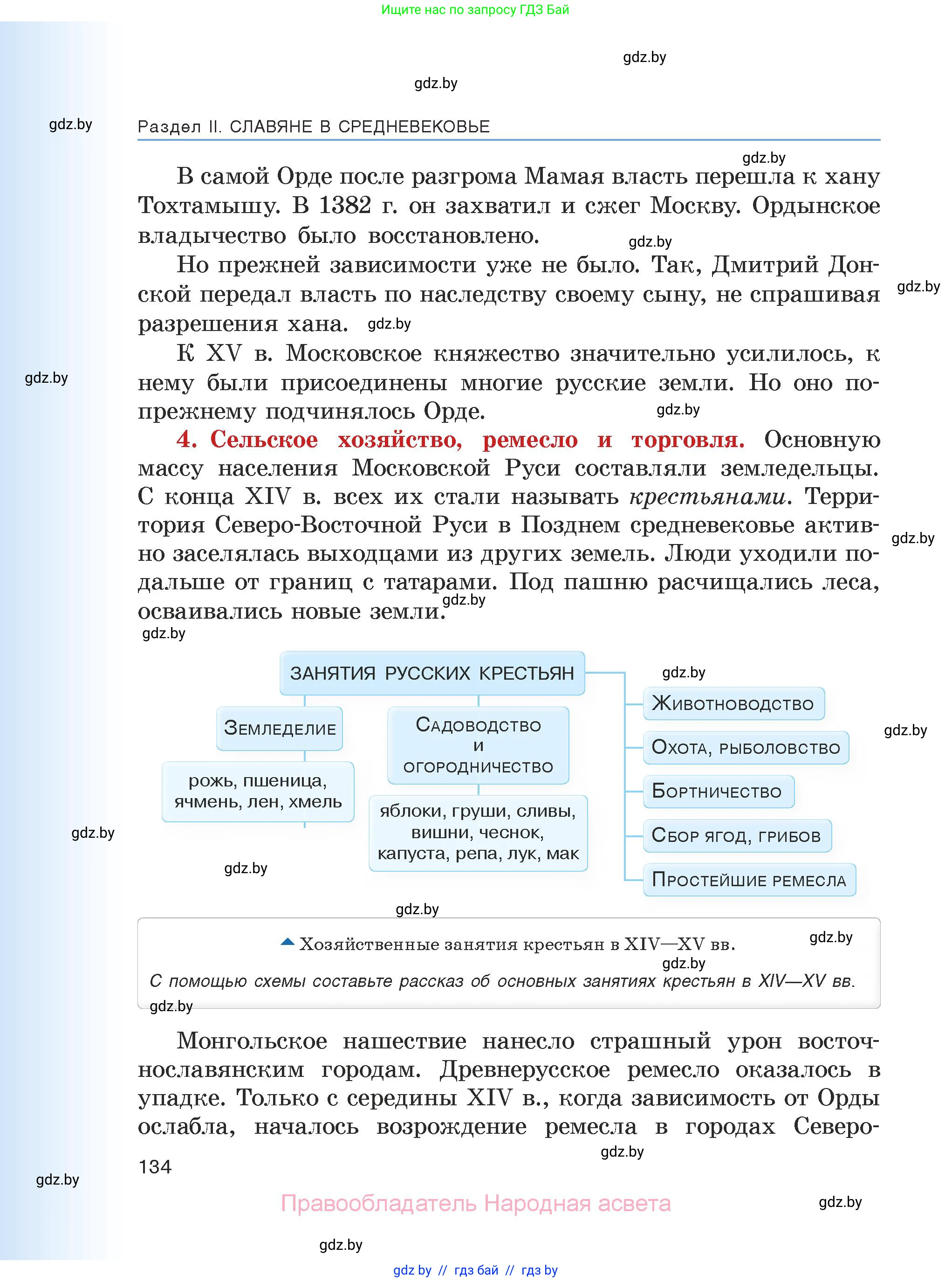 История средних веков, 6 класс Учебник, авторы: Прохоров Андрей Аркадьевич, Федосик Виктор Анатольевич, Темушев Степан Николаевич, издательство Народная асвета, Минск, 2023, красного цвета, страница 134