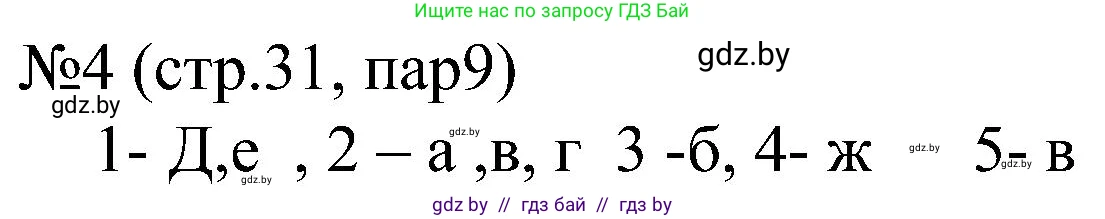 Всемирная история, 8 класс рабочая тетрадь, авторы: Кошелев Владимир Сергеевич, Кошелева Наталья Владимировна, Байдакова Наталья Владимировна, издательство Аверсэв, Минск, 2019, коричневого цвета, страница 31, номер 4, Решение