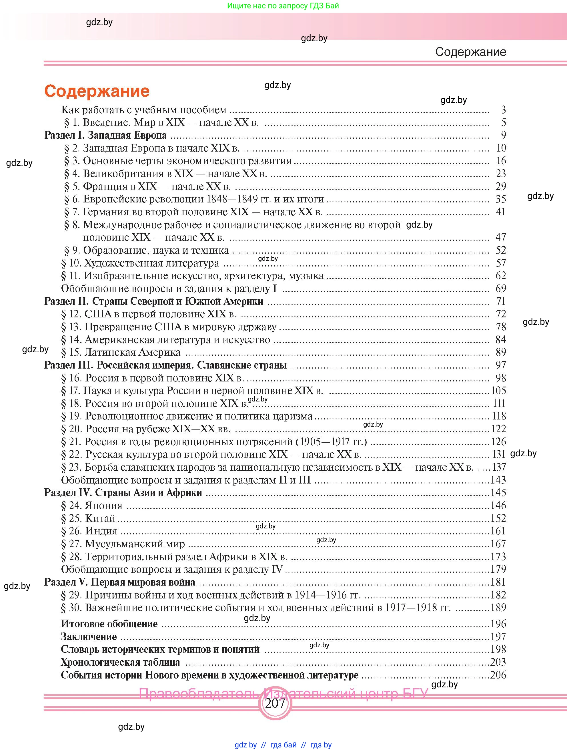 Всемирная история, 8 класс Учебник, авторы: Кошелев Владимир Сергеевич, Кошелева Наталья Владимировна, Байдакова Наталья Владимировна, издательство Издательский центр БГУ, Минск, 2018, красного цвета, страница 207