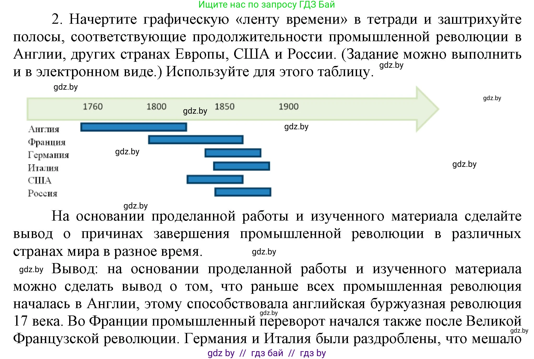 Всемирная история, 8 класс Учебник, авторы: Кошелев Владимир Сергеевич, Кошелева Наталья Владимировна, Байдакова Наталья Владимировна, издательство Издательский центр БГУ, Минск, 2018, красного цвета, страница 69, номер 2, Решение