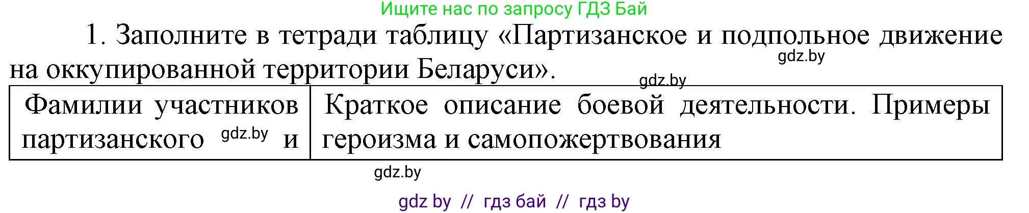 История Беларуси (Гісторыя Беларусі), 9 класс Учебник, авторы: Панов Сергей Вениаминович, Сидорцов Владимир Никифорович, Фомин Виталий Михайлович, издательство Издательский центр БГУ, Минск, 2019, страница 83, номер 1, Решение