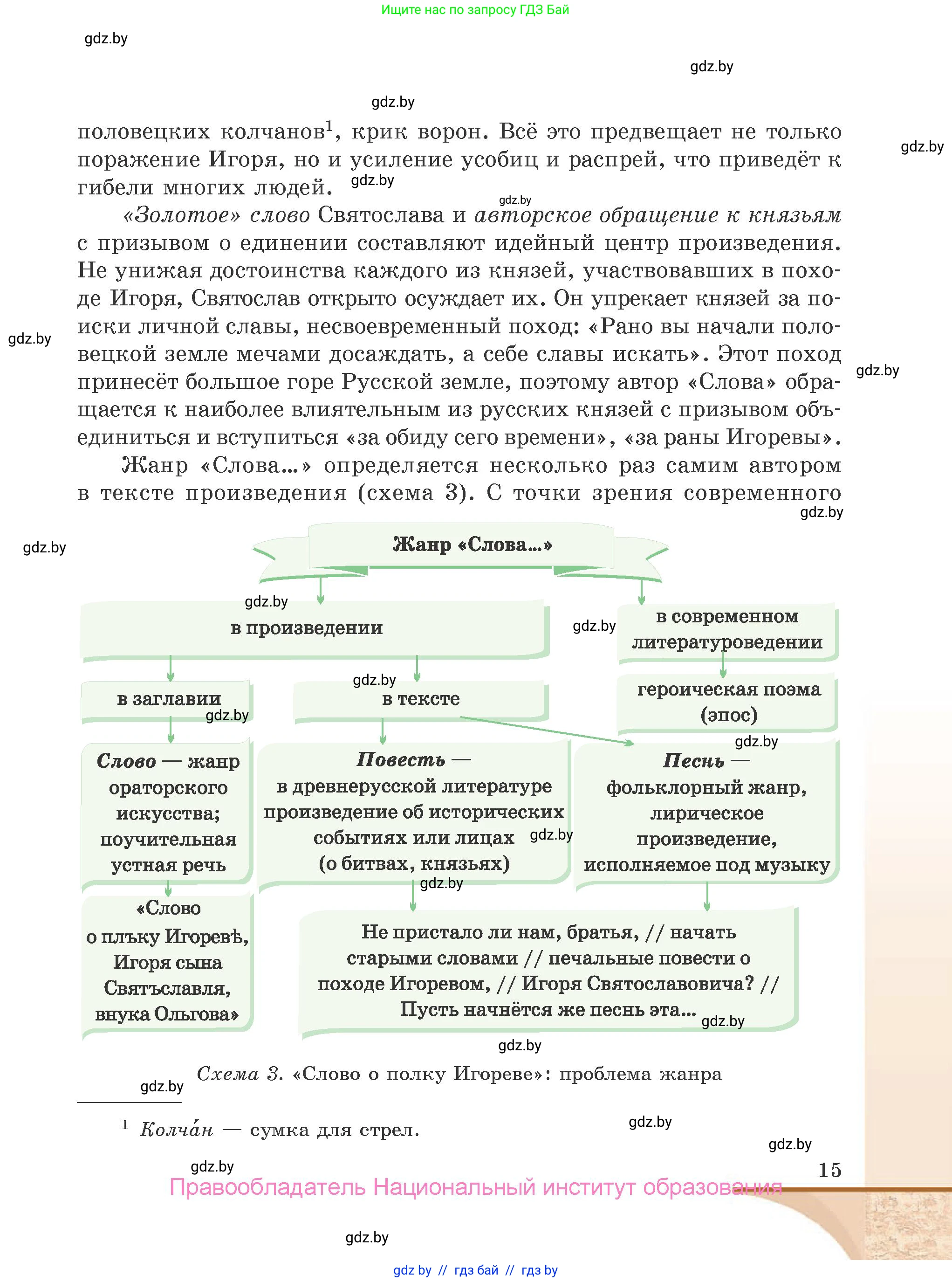 Русская литература, 9 класс Учебник, авторы: Захарова Светлана Николаевна, Черкес Наталья Ивановна, издательство Национальный институт образования, Минск, 2019, бежевого цвета, страница 15