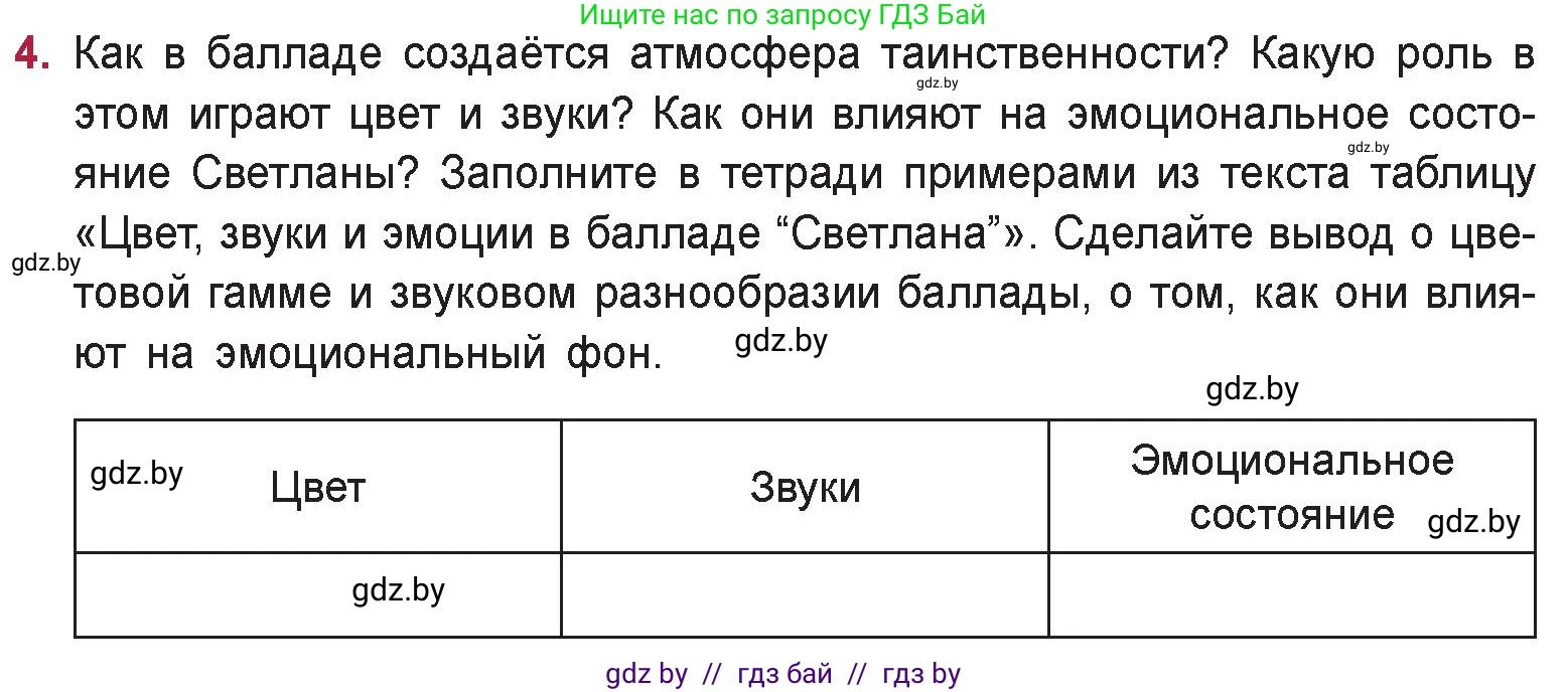 Русская литература, 9 класс Учебник, авторы: Захарова Светлана Николаевна, Черкес Наталья Ивановна, издательство Национальный институт образования, Минск, 2019, бежевого цвета, страница 86, номер 4, Условие