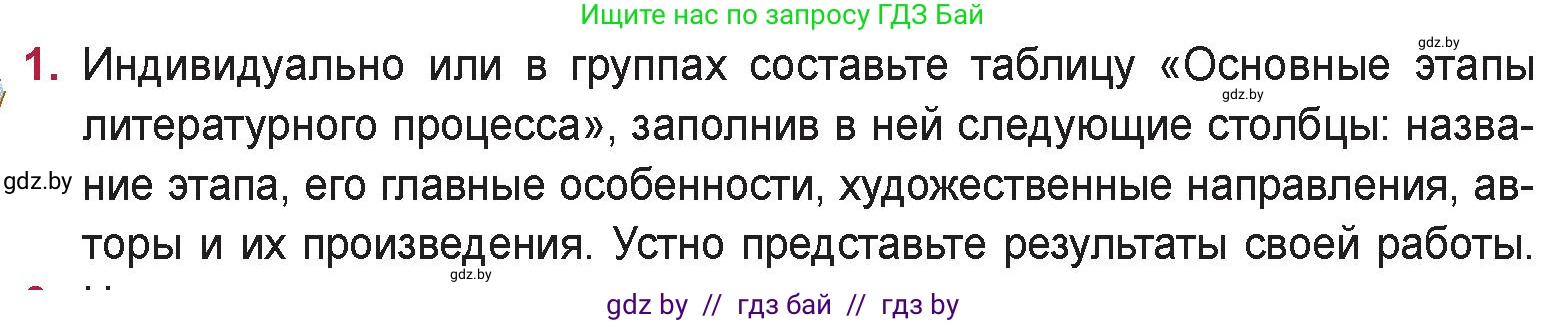 Русская литература, 9 класс Учебник, авторы: Захарова Светлана Николаевна, Черкес Наталья Ивановна, издательство Национальный институт образования, Минск, 2019, бежевого цвета, страница 295, номер 1, Условие
