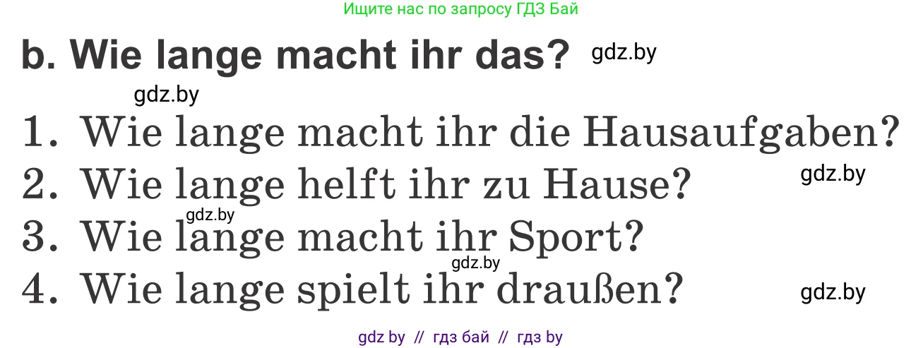 Немецкий язык (Deutsch), 4 класс Учебник (Schülerbuch), авторы: Будько Антонина Филипповна (Budjko Antonina), Урбанович Инна Ювинальевна (Urbanowitsch Ina), издательство Вышэйшая школа, Минск, 2019, жёлтого цвета, Часть 1, страница 58, номер 7b, Условие
