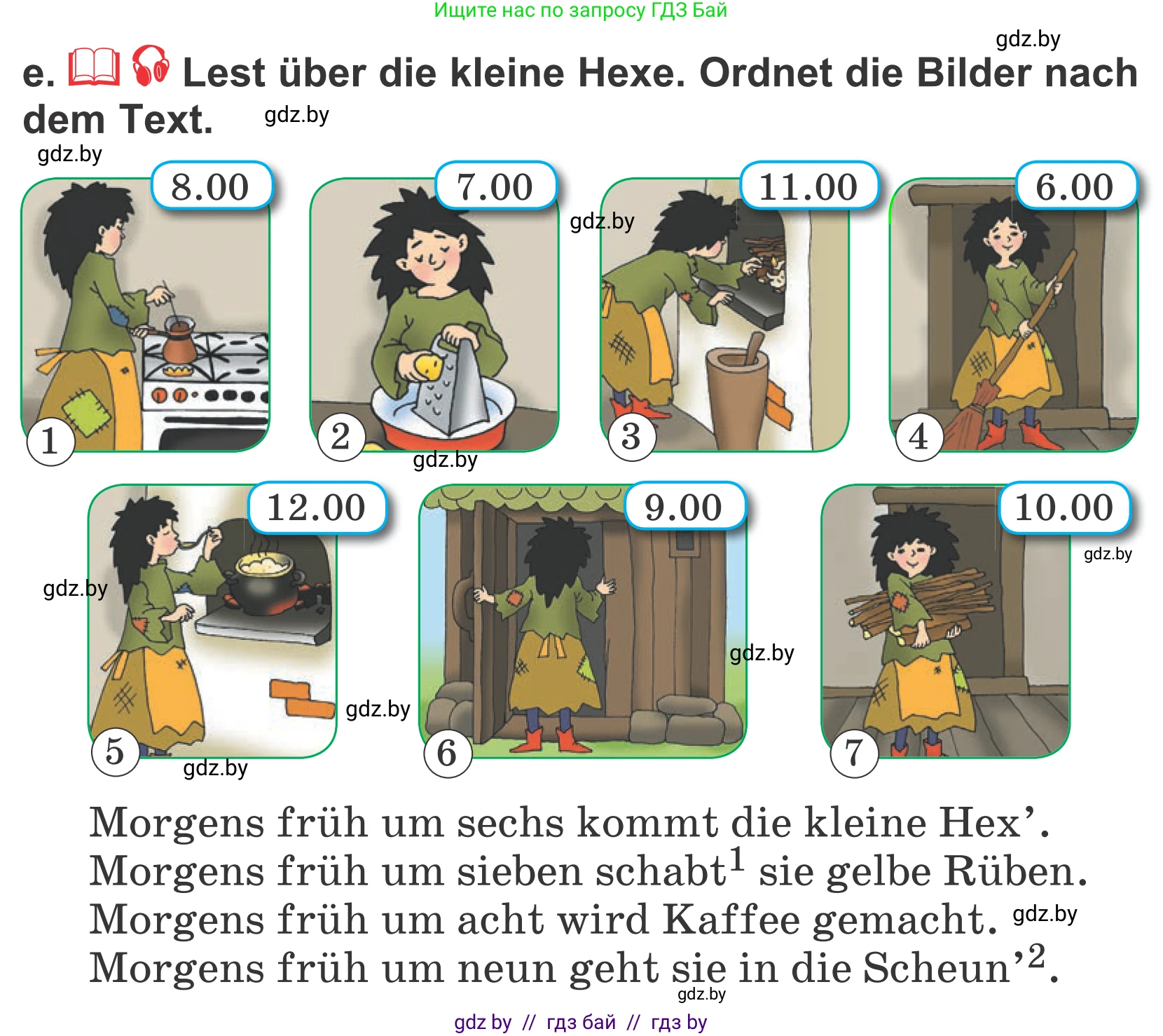 Немецкий язык (Deutsch), 4 класс Учебник (Schülerbuch), авторы: Будько Антонина Филипповна (Budjko Antonina), Урбанович Инна Ювинальевна (Urbanowitsch Ina), издательство Вышэйшая школа, Минск, 2019, жёлтого цвета, Часть 1, страница 60, номер 8e, Условие