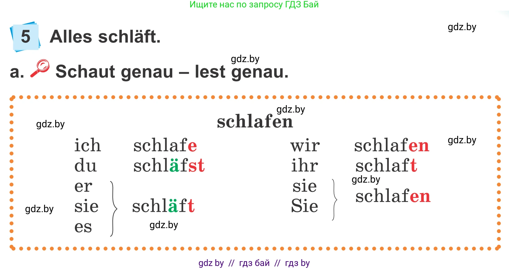 Немецкий язык (Deutsch), 4 класс Учебник (Schülerbuch), авторы: Будько Антонина Филипповна (Budjko Antonina), Урбанович Инна Ювинальевна (Urbanowitsch Ina), издательство Вышэйшая школа, Минск, 2019, жёлтого цвета, Часть 1, страница 67, номер 5a, Условие