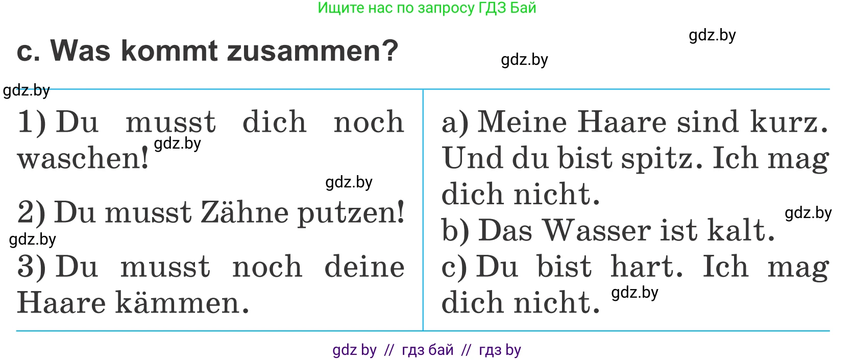 Немецкий язык (Deutsch), 4 класс Учебник (Schülerbuch), авторы: Будько Антонина Филипповна (Budjko Antonina), Урбанович Инна Ювинальевна (Urbanowitsch Ina), издательство Вышэйшая школа, Минск, 2019, жёлтого цвета, Часть 1, страница 70, номер 7c, Условие