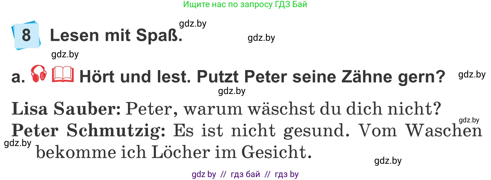 Немецкий язык (Deutsch), 4 класс Учебник (Schülerbuch), авторы: Будько Антонина Филипповна (Budjko Antonina), Урбанович Инна Ювинальевна (Urbanowitsch Ina), издательство Вышэйшая школа, Минск, 2019, жёлтого цвета, Часть 1, страница 70, номер 8a, Условие