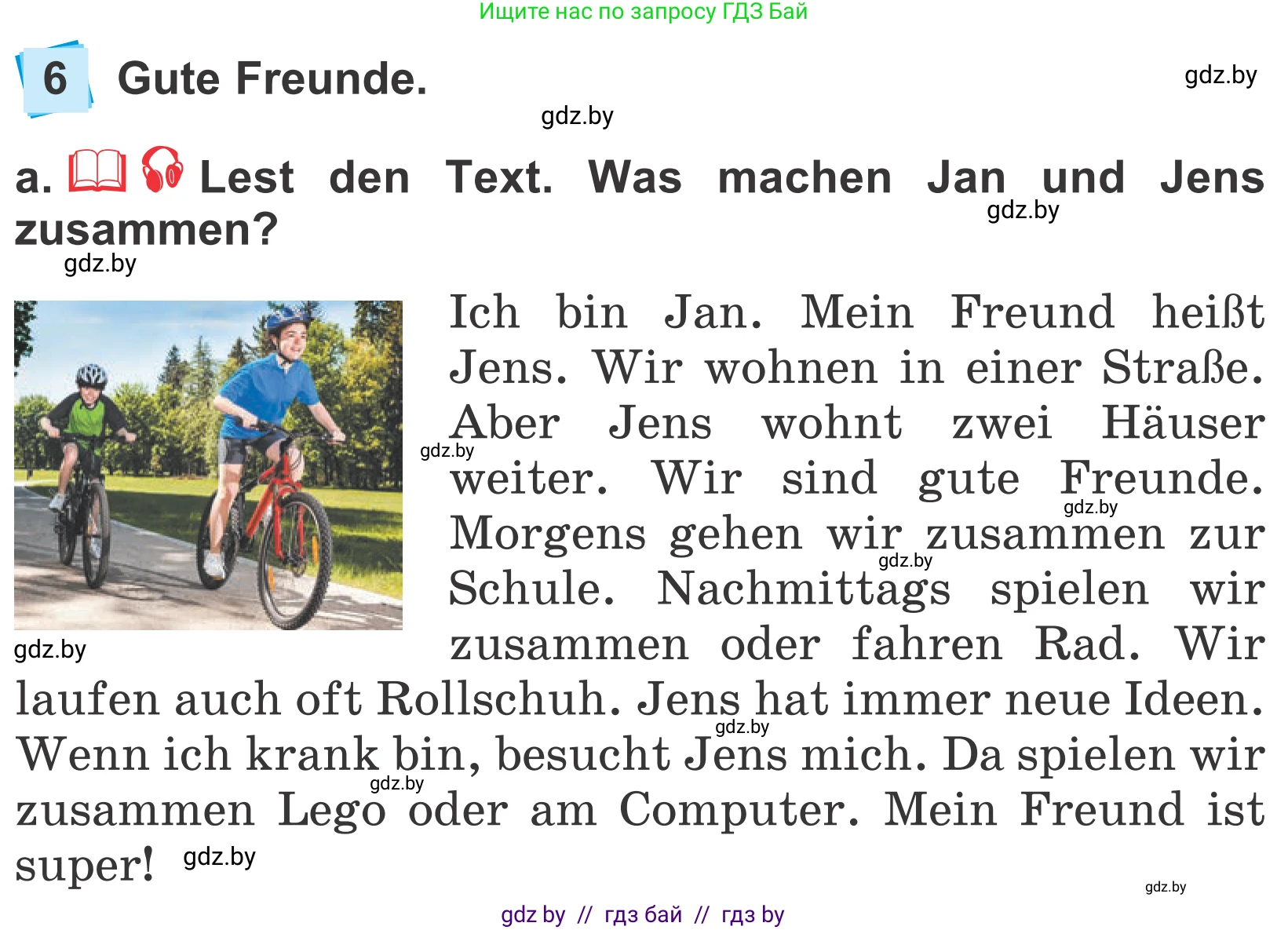 Немецкий язык (Deutsch), 4 класс Учебник (Schülerbuch), авторы: Будько Антонина Филипповна (Budjko Antonina), Урбанович Инна Ювинальевна (Urbanowitsch Ina), издательство Вышэйшая школа, Минск, 2019, жёлтого цвета, Часть 1, страница 112, номер 6a, Условие