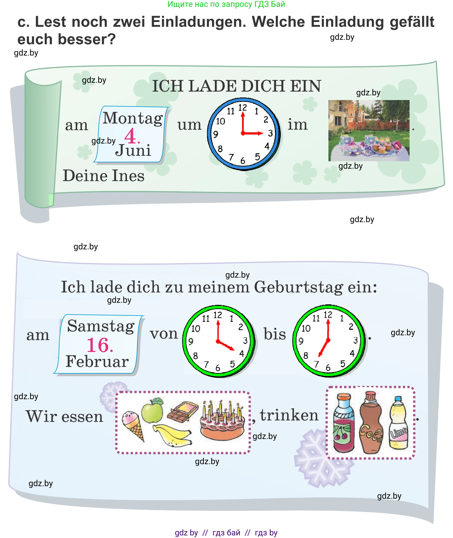 Немецкий язык (Deutsch), 4 класс Учебник (Schülerbuch), авторы: Будько Антонина Филипповна (Budjko Antonina), Урбанович Инна Ювинальевна (Urbanowitsch Ina), издательство Вышэйшая школа, Минск, 2019, жёлтого цвета, Часть 2, страница 17, номер 5c, Условие