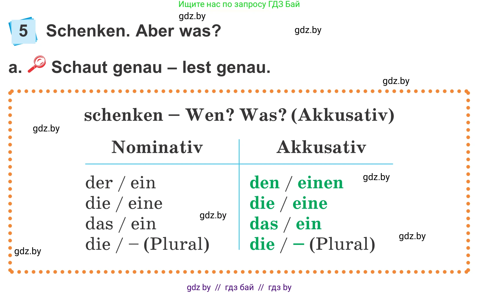 Немецкий язык (Deutsch), 4 класс Учебник (Schülerbuch), авторы: Будько Антонина Филипповна (Budjko Antonina), Урбанович Инна Ювинальевна (Urbanowitsch Ina), издательство Вышэйшая школа, Минск, 2019, жёлтого цвета, Часть 2, страница 26, номер 5a, Условие