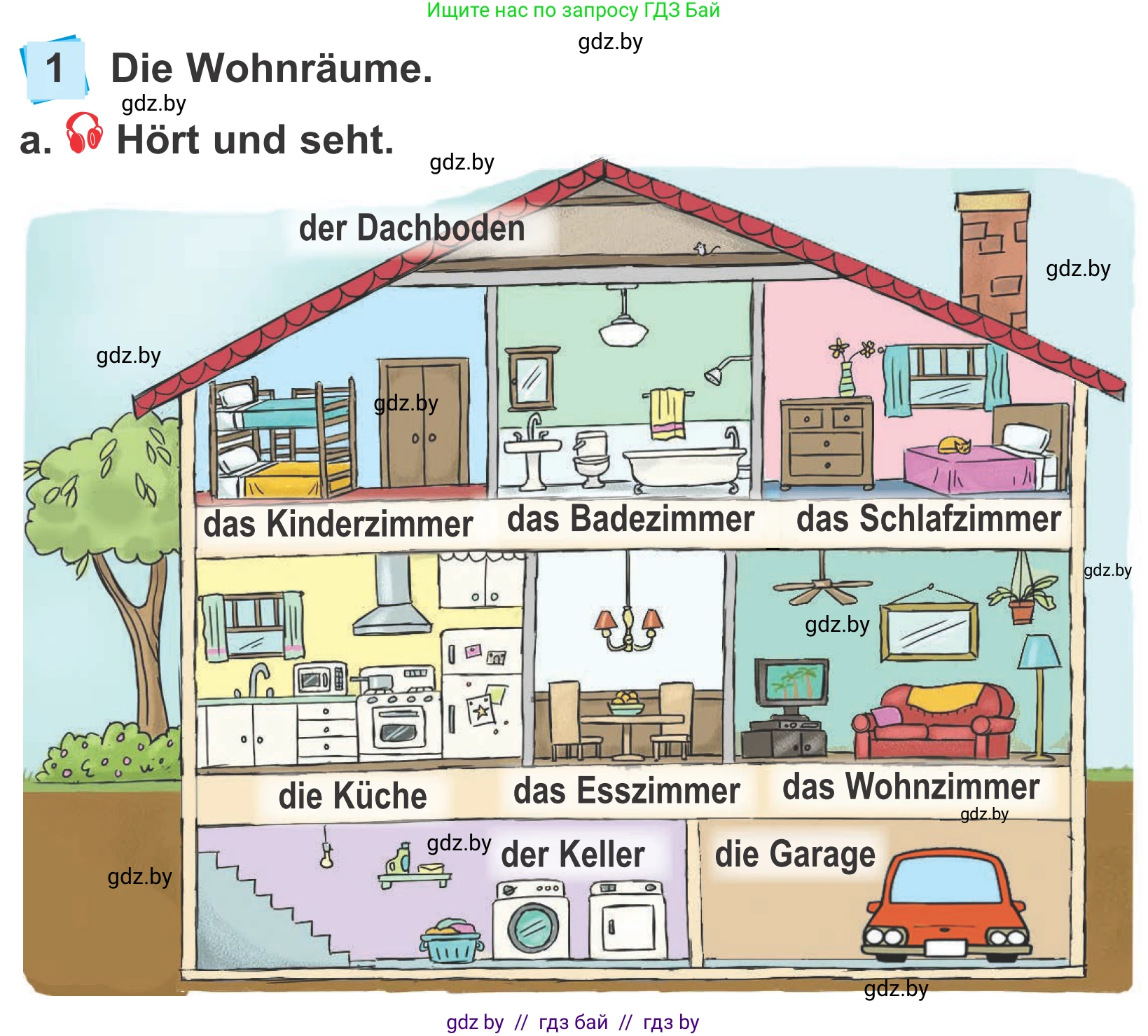 Немецкий язык (Deutsch), 4 класс Учебник (Schülerbuch), авторы: Будько Антонина Филипповна (Budjko Antonina), Урбанович Инна Ювинальевна (Urbanowitsch Ina), издательство Вышэйшая школа, Минск, 2019, жёлтого цвета, Часть 2, страница 49, номер 1a, Условие