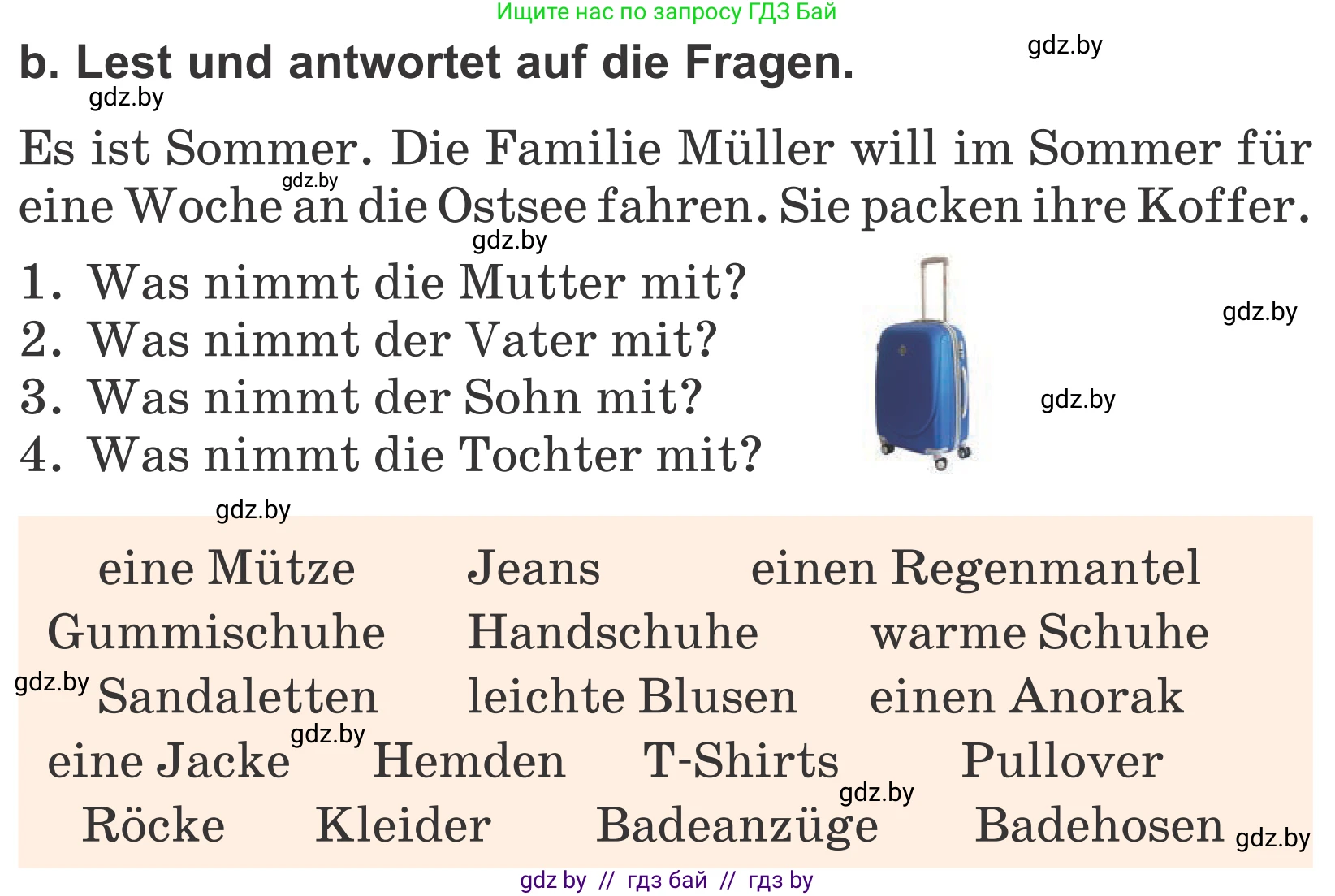 Немецкий язык (Deutsch), 4 класс Учебник (Schülerbuch), авторы: Будько Антонина Филипповна (Budjko Antonina), Урбанович Инна Ювинальевна (Urbanowitsch Ina), издательство Вышэйшая школа, Минск, 2019, жёлтого цвета, Часть 2, страница 82, номер 10b, Условие