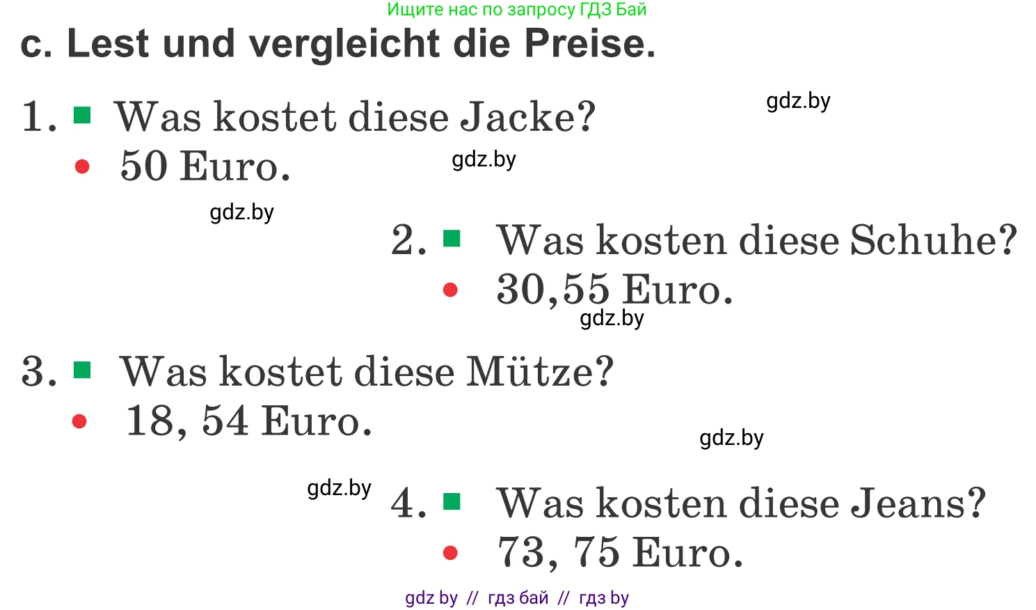 Немецкий язык (Deutsch), 4 класс Учебник (Schülerbuch), авторы: Будько Антонина Филипповна (Budjko Antonina), Урбанович Инна Ювинальевна (Urbanowitsch Ina), издательство Вышэйшая школа, Минск, 2019, жёлтого цвета, Часть 2, страница 95, номер 3c, Условие
