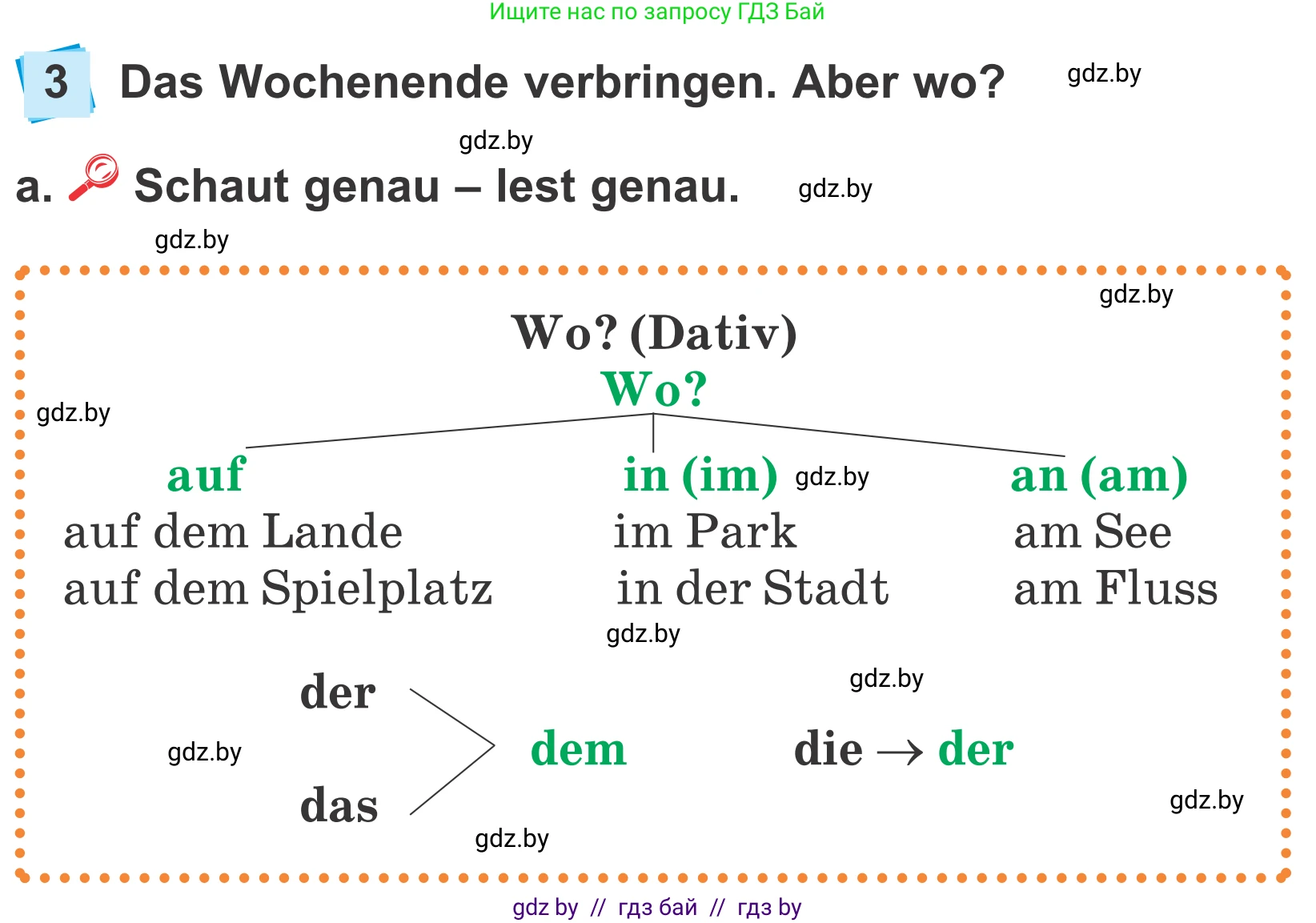 Немецкий язык (Deutsch), 4 класс Учебник (Schülerbuch), авторы: Будько Антонина Филипповна (Budjko Antonina), Урбанович Инна Ювинальевна (Urbanowitsch Ina), издательство Вышэйшая школа, Минск, 2019, жёлтого цвета, Часть 2, страница 106, номер 3a, Условие
