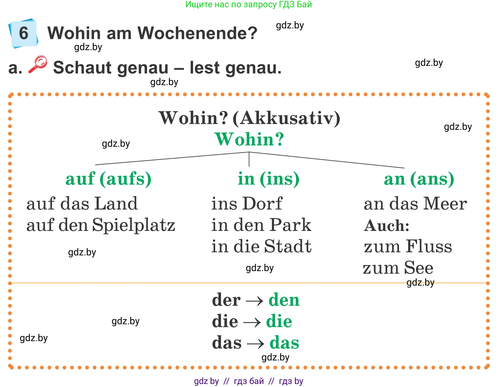 Немецкий язык (Deutsch), 4 класс Учебник (Schülerbuch), авторы: Будько Антонина Филипповна (Budjko Antonina), Урбанович Инна Ювинальевна (Urbanowitsch Ina), издательство Вышэйшая школа, Минск, 2019, жёлтого цвета, Часть 2, страница 110, номер 6a, Условие