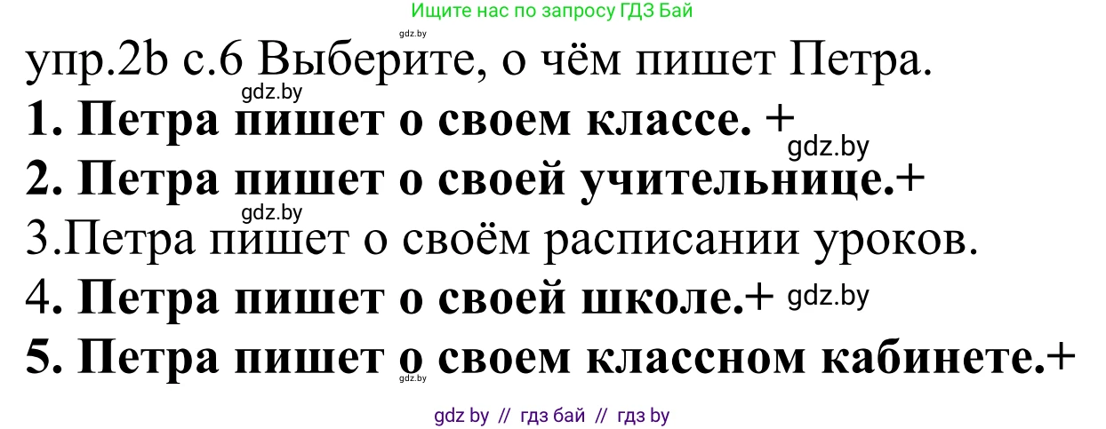 Немецкий язык (Deutsch), 4 класс Учебник (Schülerbuch), авторы: Будько Антонина Филипповна (Budjko Antonina), Урбанович Инна Ювинальевна (Urbanowitsch Ina), издательство Вышэйшая школа, Минск, 2019, жёлтого цвета, Часть 1, страница 6, номер 2b, Решение