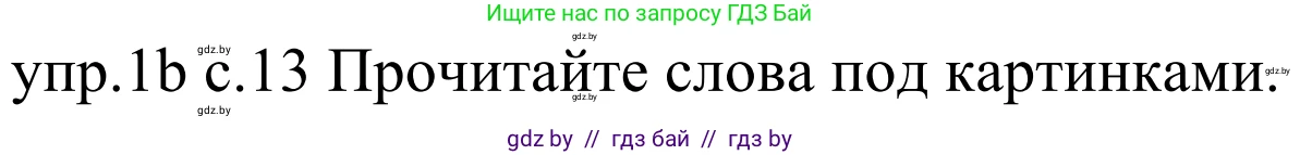 Немецкий язык (Deutsch), 4 класс Учебник (Schülerbuch), авторы: Будько Антонина Филипповна (Budjko Antonina), Урбанович Инна Ювинальевна (Urbanowitsch Ina), издательство Вышэйшая школа, Минск, 2019, жёлтого цвета, Часть 2, страница 13, номер 1b, Решение