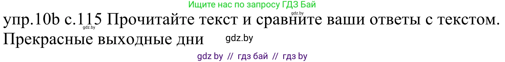 Немецкий язык (Deutsch), 4 класс Учебник (Schülerbuch), авторы: Будько Антонина Филипповна (Budjko Antonina), Урбанович Инна Ювинальевна (Urbanowitsch Ina), издательство Вышэйшая школа, Минск, 2019, жёлтого цвета, Часть 2, страница 115, номер 10b, Решение