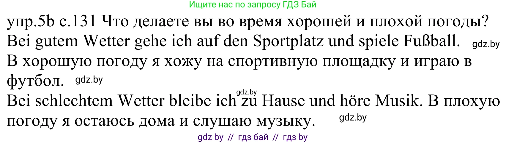 Немецкий язык (Deutsch), 4 класс Учебник (Schülerbuch), авторы: Будько Антонина Филипповна (Budjko Antonina), Урбанович Инна Ювинальевна (Urbanowitsch Ina), издательство Вышэйшая школа, Минск, 2019, жёлтого цвета, Часть 2, страница 131, номер 5b, Решение