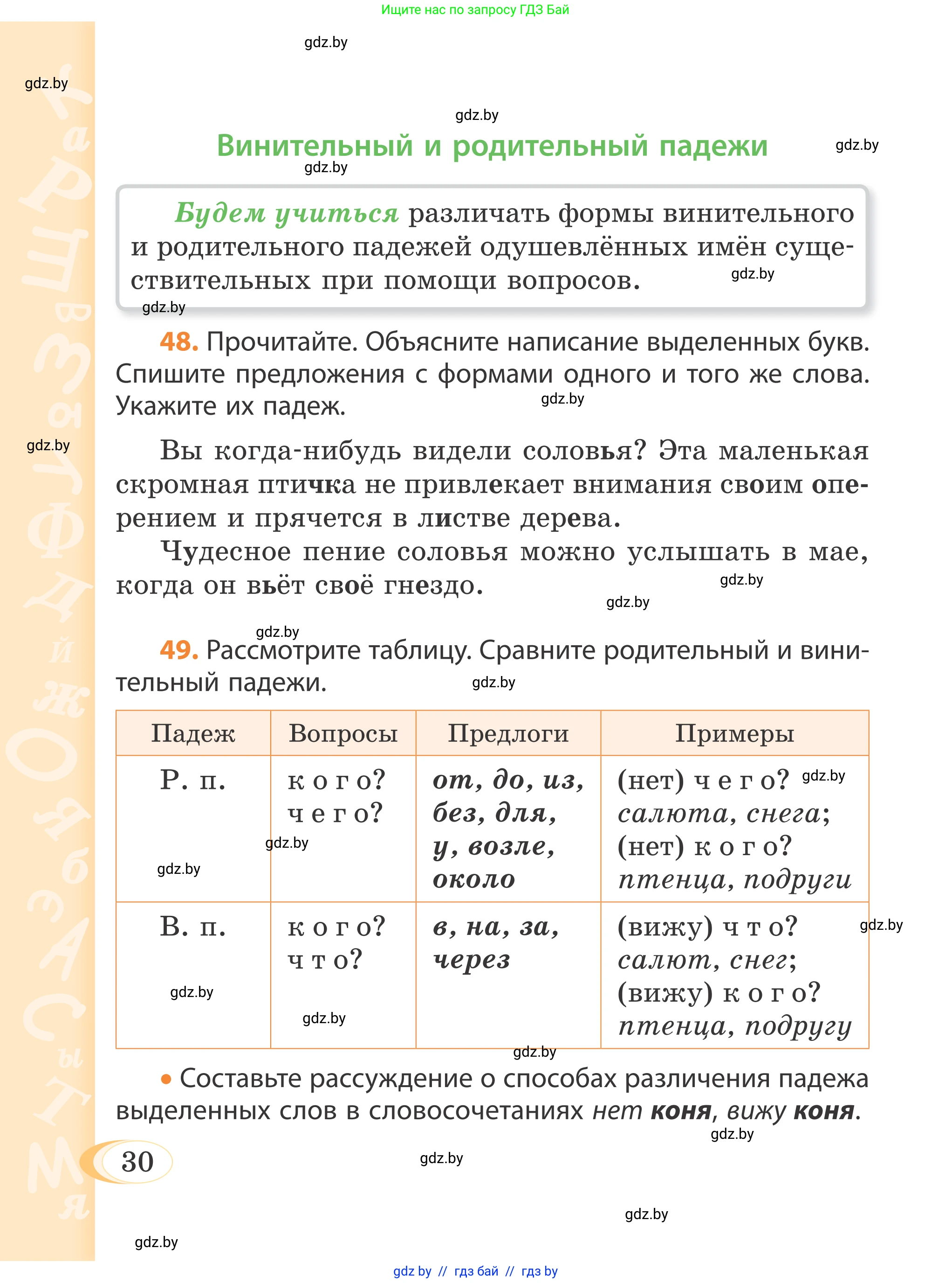 Русский язык, 4 класс Учебник, авторы: Антипова Маргарита Борисовна, Верниковская Алла Викторовна, Грабчикова Елена Самарьевна, издательство Академия образования, Минск, 2024, оранжевого цвета, Часть 1, страница 30
