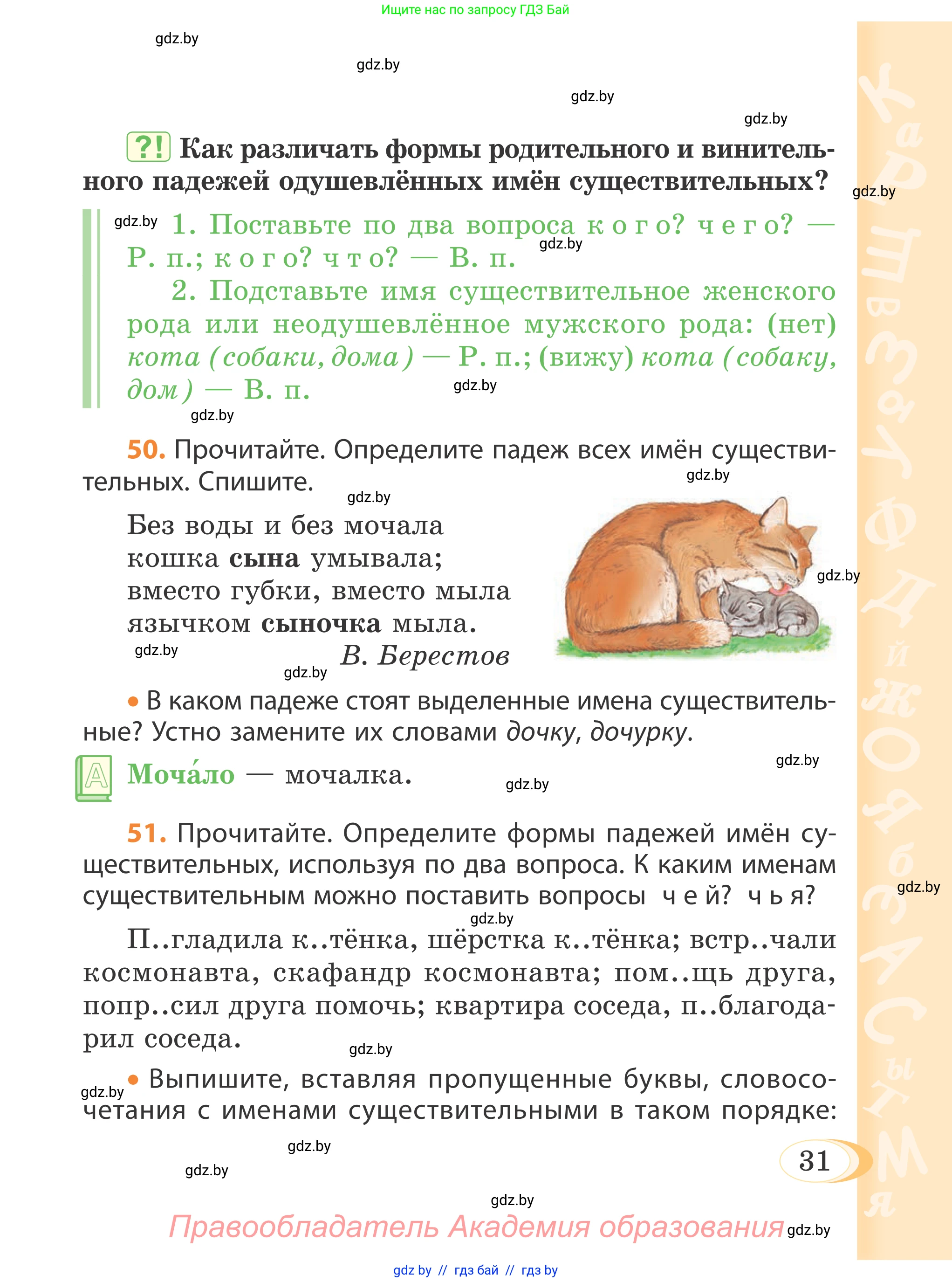 Русский язык, 4 класс Учебник, авторы: Антипова Маргарита Борисовна, Верниковская Алла Викторовна, Грабчикова Елена Самарьевна, издательство Академия образования, Минск, 2024, оранжевого цвета, Часть 1, страница 21, номер 31, Условие