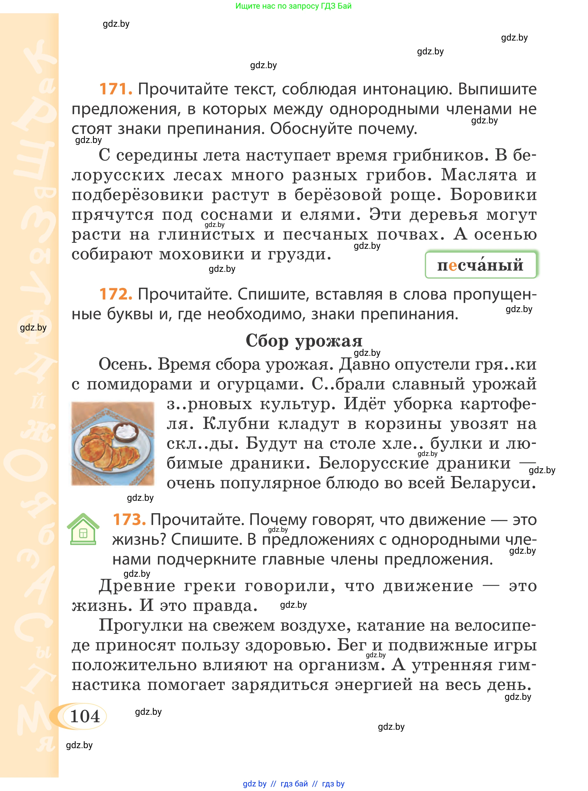 Русский язык, 4 класс Учебник, авторы: Антипова Маргарита Борисовна, Верниковская Алла Викторовна, Грабчикова Елена Самарьевна, издательство Академия образования, Минск, 2024, оранжевого цвета, Часть 1, страница 104