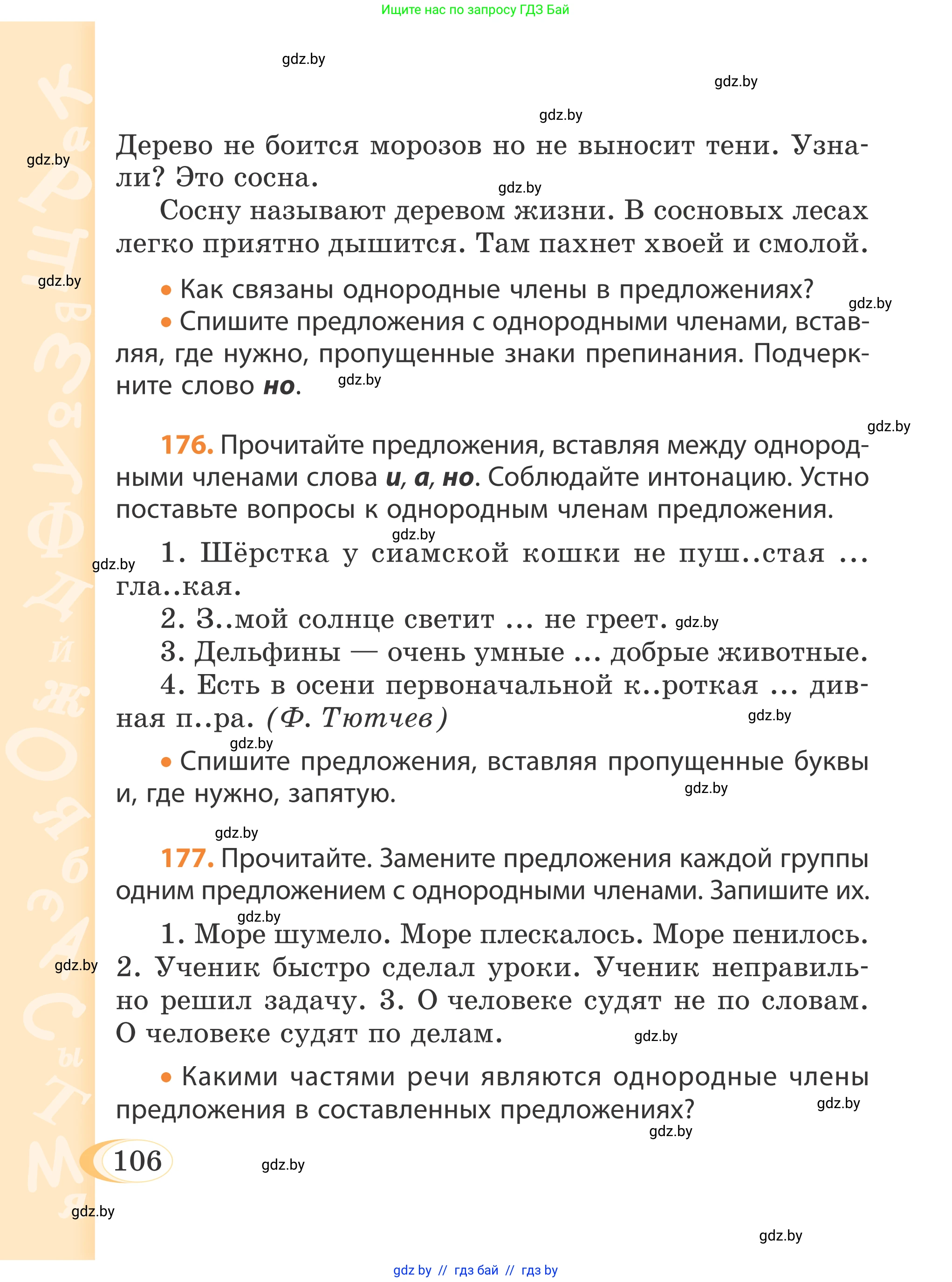 Русский язык, 4 класс Учебник, авторы: Антипова Маргарита Борисовна, Верниковская Алла Викторовна, Грабчикова Елена Самарьевна, издательство Академия образования, Минск, 2024, оранжевого цвета, Часть 1, страница 106
