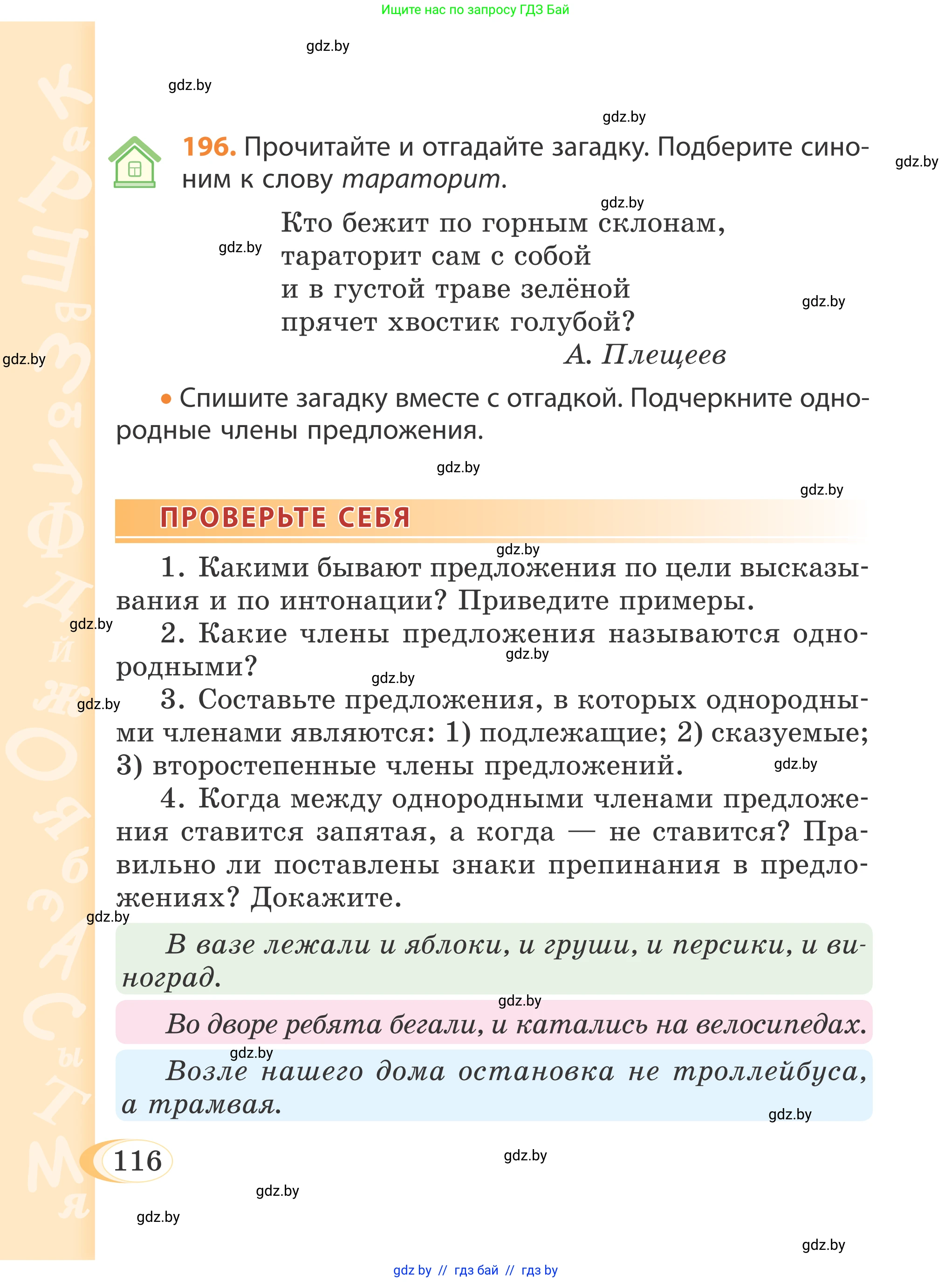 Русский язык, 4 класс Учебник, авторы: Антипова Маргарита Борисовна, Верниковская Алла Викторовна, Грабчикова Елена Самарьевна, издательство Академия образования, Минск, 2024, оранжевого цвета, Часть 1, страница 116