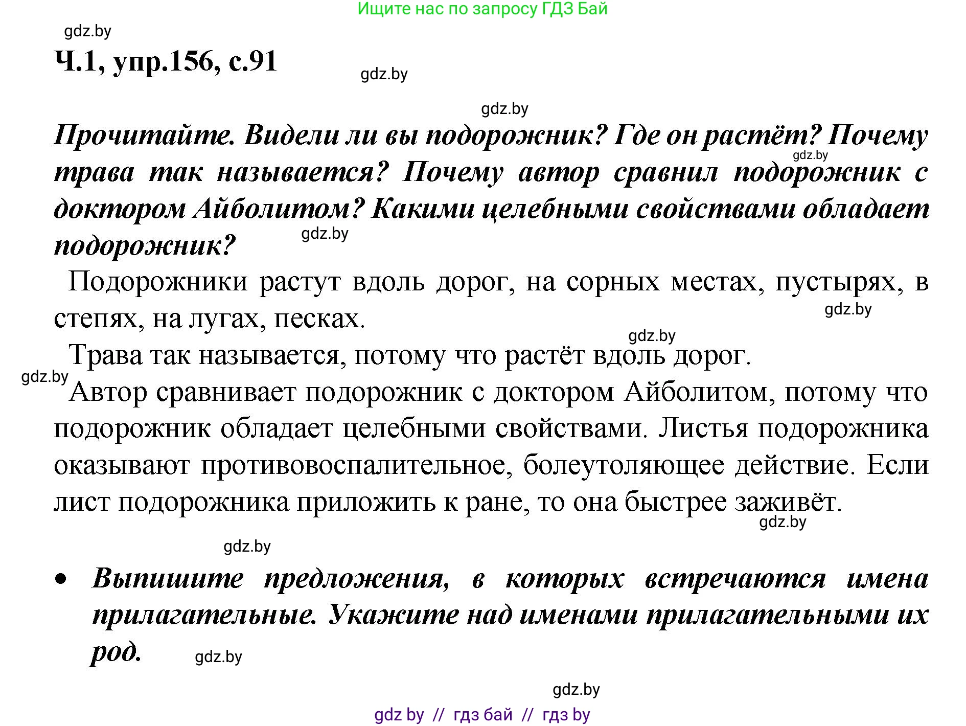 Русский язык, 4 класс Учебник, авторы: Антипова Маргарита Борисовна, Верниковская Алла Викторовна, Грабчикова Елена Самарьевна, издательство Академия образования, Минск, 2024, оранжевого цвета, Часть 1, страница 91, номер 156, Решение