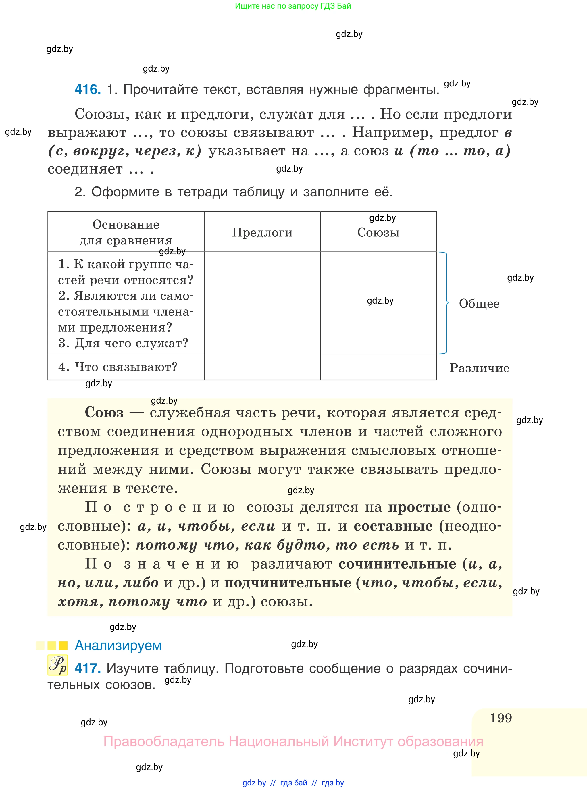 Русский язык, 7 класс Учебник, авторы: Волынец Татьяна Николаевна, Литвинко Франя Михайловна, Долбик Елена Евгеньевна, Таяновская И В, Винник И Р, издательство Национальный институт образования, Минск, 2020, бирюзового цвета, страница 199