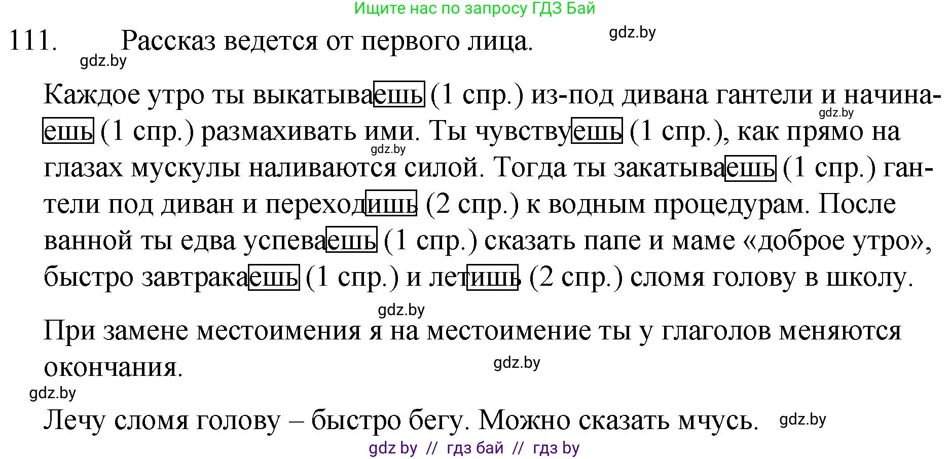 Русский язык, 7 класс Учебник, авторы: Волынец Татьяна Николаевна, Литвинко Франя Михайловна, Долбик Елена Евгеньевна, Таяновская И В, Винник И Р, издательство Национальный институт образования, Минск, 2020, бирюзового цвета, страница 58, номер 111, Решение