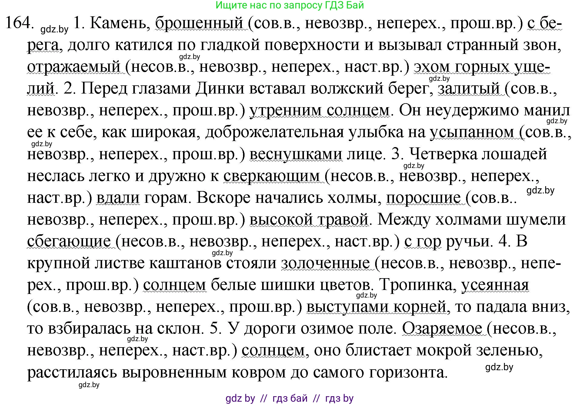 Русский язык, 7 класс Учебник, авторы: Волынец Татьяна Николаевна, Литвинко Франя Михайловна, Долбик Елена Евгеньевна, Таяновская И В, Винник И Р, издательство Национальный институт образования, Минск, 2020, бирюзового цвета, страница 82, номер 164, Решение
