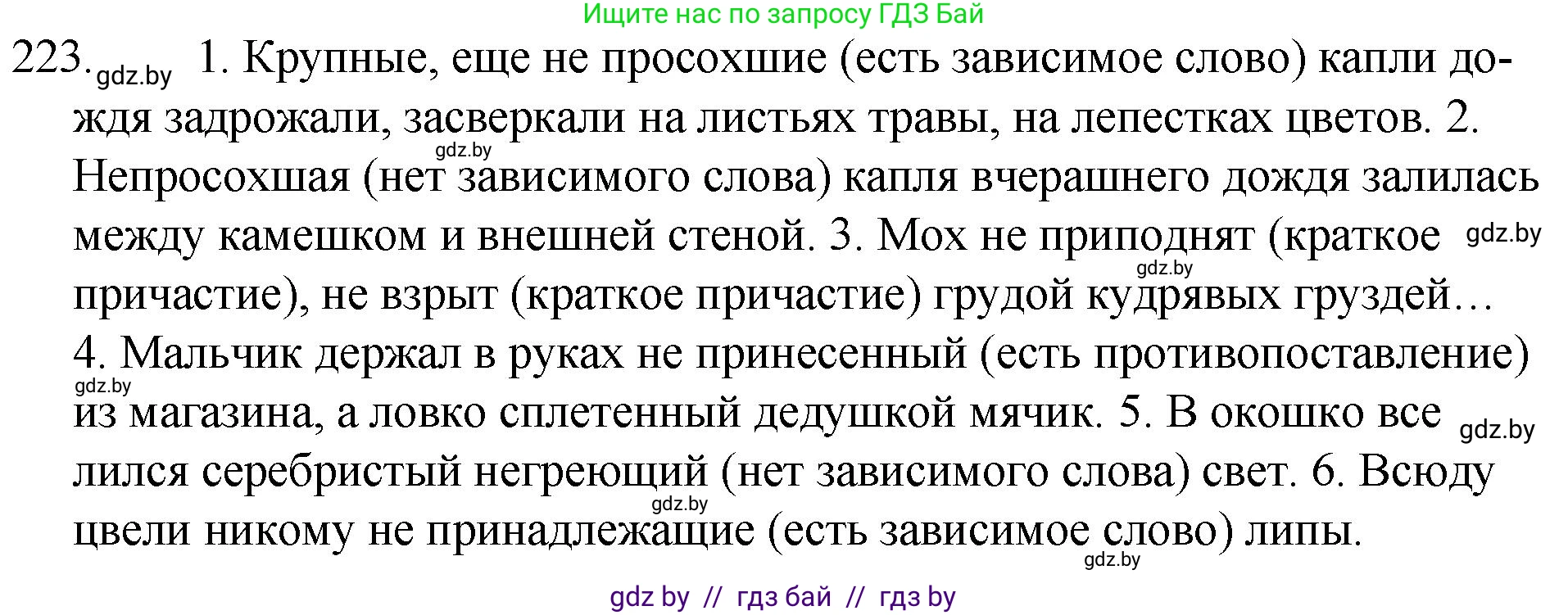 Русский язык, 7 класс Учебник, авторы: Волынец Татьяна Николаевна, Литвинко Франя Михайловна, Долбик Елена Евгеньевна, Таяновская И В, Винник И Р, издательство Национальный институт образования, Минск, 2020, бирюзового цвета, страница 109, номер 223, Решение