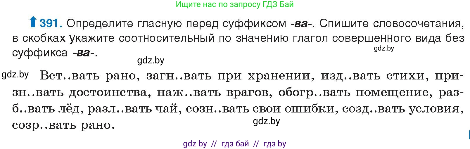 Русский язык, 10 класс Учебник, авторы: Леонович Валентина Леонидовна, Саникович Валентина Александровна, Литвинко Франя Михайловна, Волынец Татьяна Николаевна, Долбик Елена Евгеньевна, Малецкая М И, Мурина Лариса Александровна, Таяновская И В, издательство Национальный институт образования, Минск, 2020, страница 207, номер 391, Условие