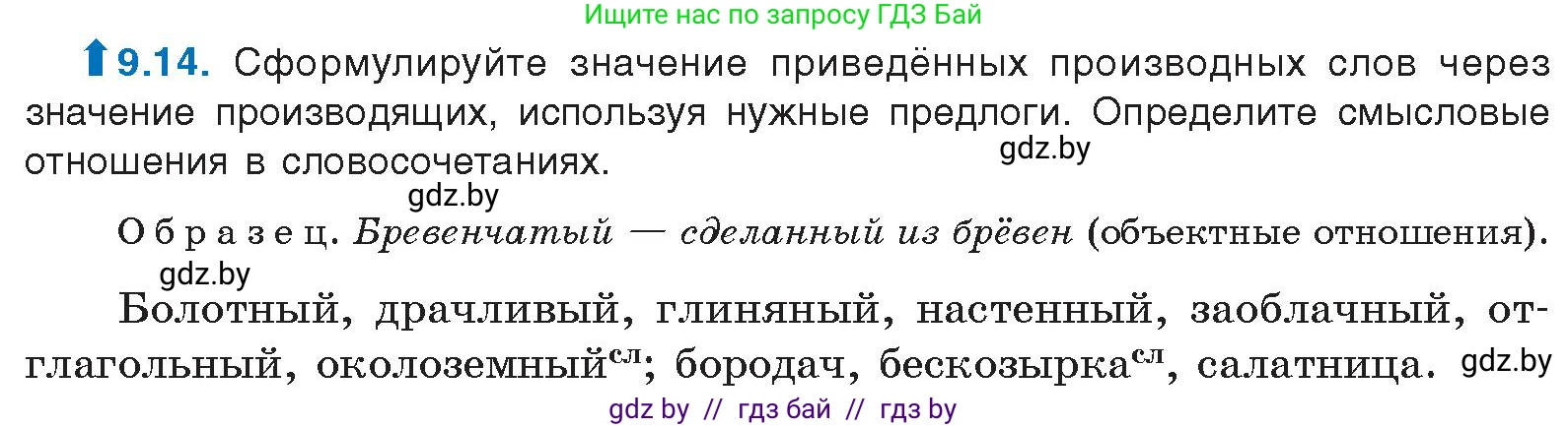Русский язык, 11 класс Учебник, авторы: Долбик Елена Евгеньевна, Литвинко Франя Михайловна, Мурина Лариса Александровна, Шиманович Т В, Таяновская И В, Орловская О Я, издательство Национальный институт образования, Минск, 2021, страница 57, номер 9.14, Условие