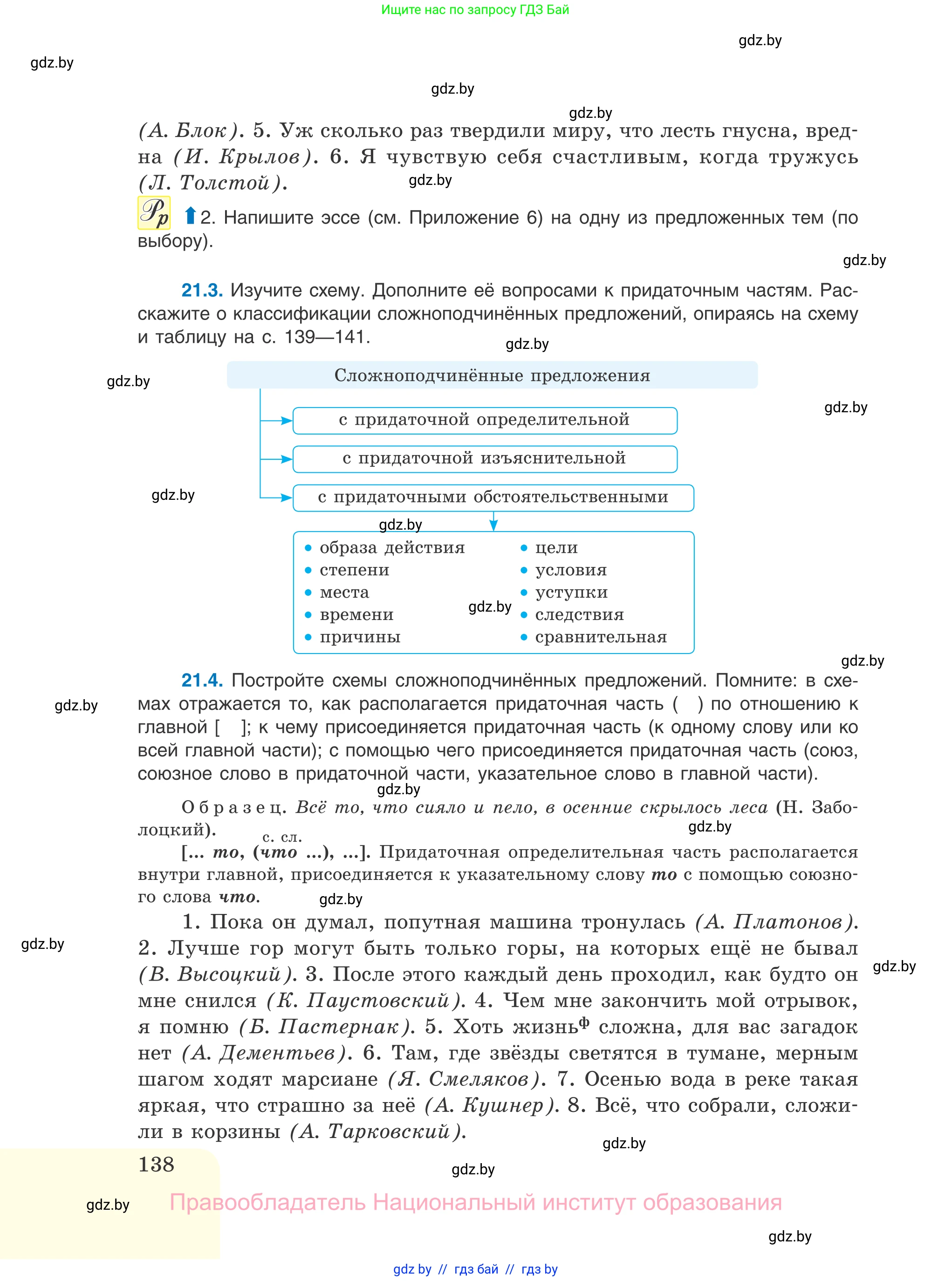 Русский язык, 11 класс Учебник, авторы: Долбик Елена Евгеньевна, Литвинко Франя Михайловна, Мурина Лариса Александровна, Шиманович Т В, Таяновская И В, Орловская О Я, издательство Национальный институт образования, Минск, 2021, страница 138