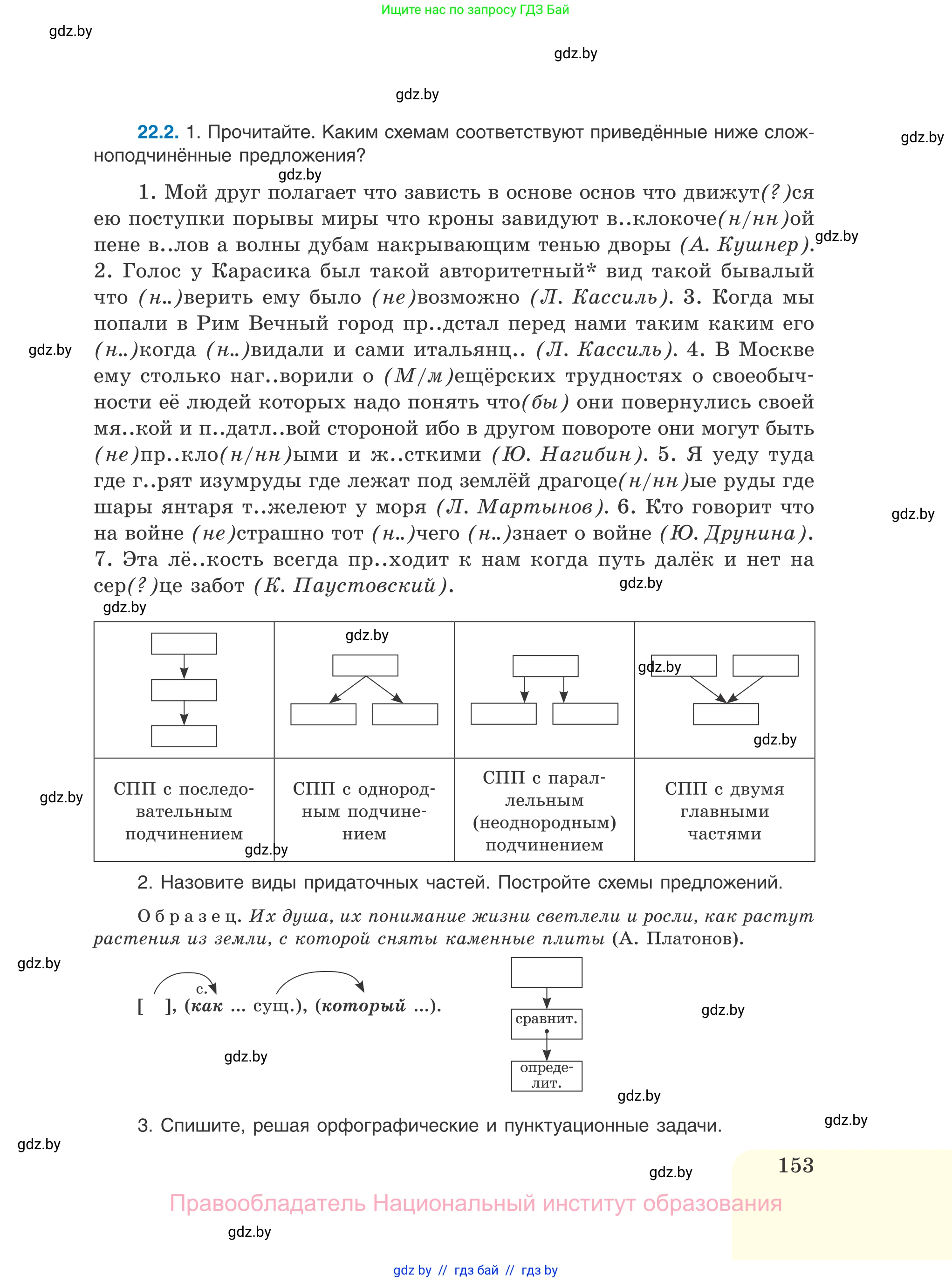 Русский язык, 11 класс Учебник, авторы: Долбик Елена Евгеньевна, Литвинко Франя Михайловна, Мурина Лариса Александровна, Шиманович Т В, Таяновская И В, Орловская О Я, издательство Национальный институт образования, Минск, 2021, страница 153