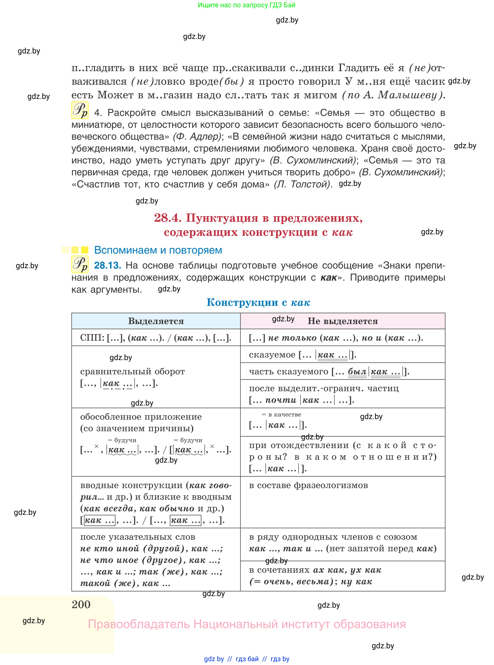 Русский язык, 11 класс Учебник, авторы: Долбик Елена Евгеньевна, Литвинко Франя Михайловна, Мурина Лариса Александровна, Шиманович Т В, Таяновская И В, Орловская О Я, издательство Национальный институт образования, Минск, 2021, страница 200