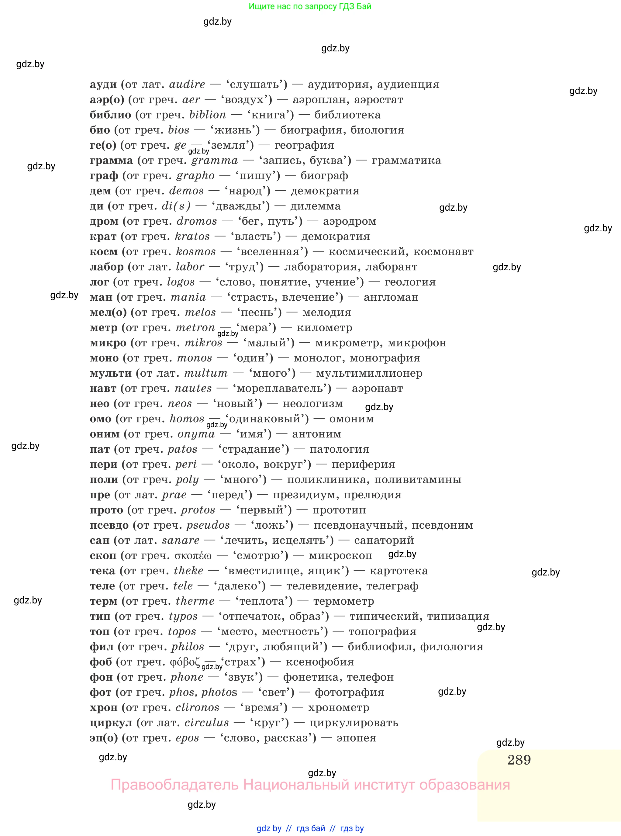 Русский язык, 11 класс Учебник, авторы: Долбик Елена Евгеньевна, Литвинко Франя Михайловна, Мурина Лариса Александровна, Шиманович Т В, Таяновская И В, Орловская О Я, издательство Национальный институт образования, Минск, 2021, страница 289