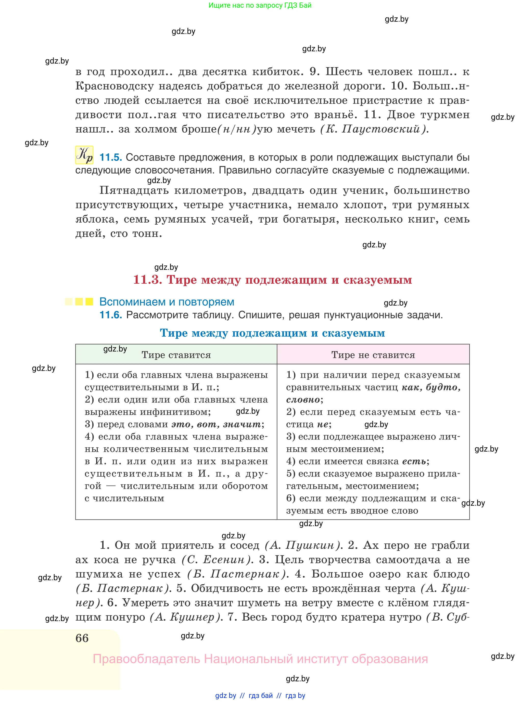 Русский язык, 11 класс Учебник, авторы: Долбик Елена Евгеньевна, Литвинко Франя Михайловна, Мурина Лариса Александровна, Шиманович Т В, Таяновская И В, Орловская О Я, издательство Национальный институт образования, Минск, 2021, страница 66