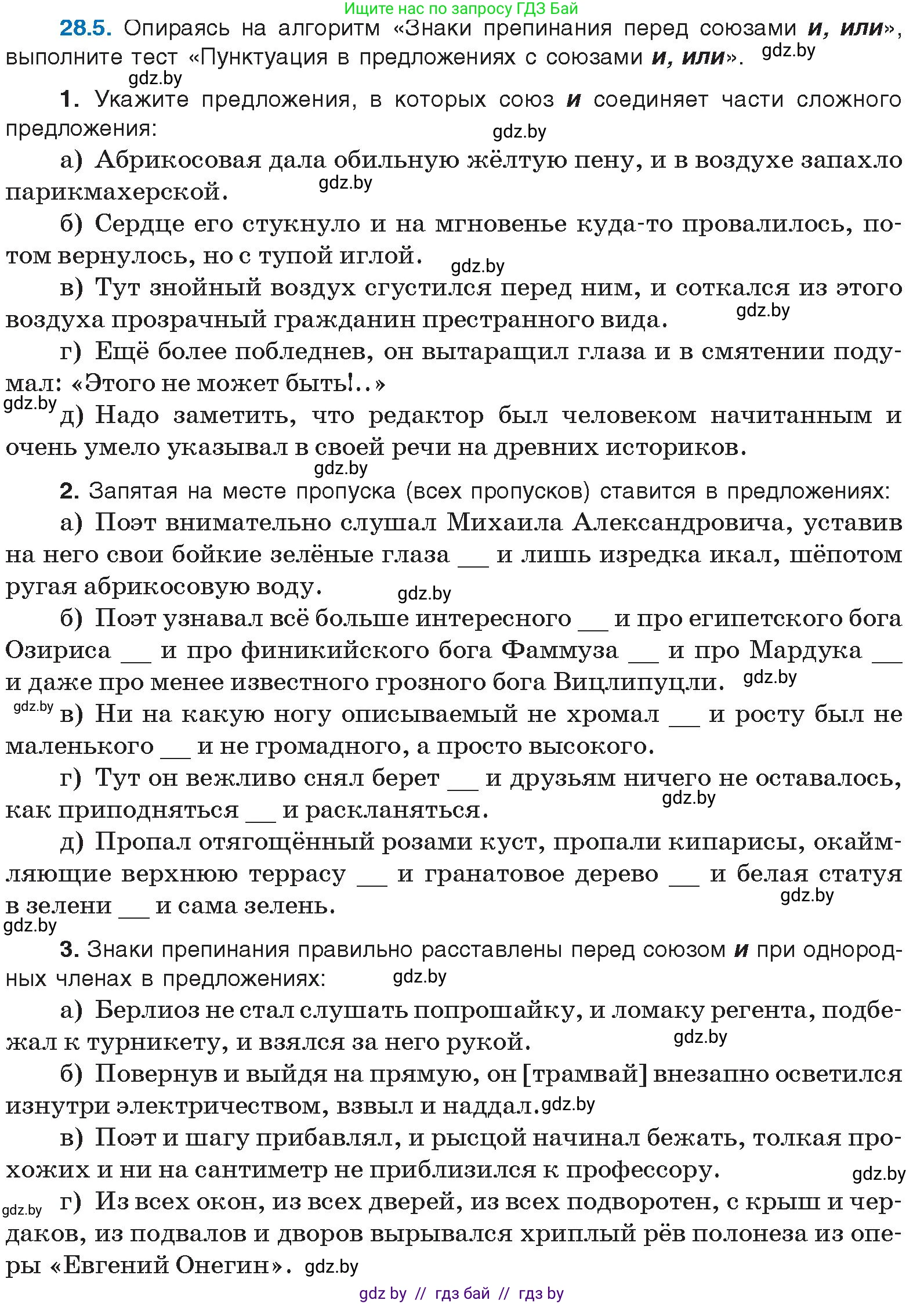 Русский язык, 11 класс Учебник, авторы: Долбик Елена Евгеньевна, Литвинко Франя Михайловна, Мурина Лариса Александровна, Шиманович Т В, Таяновская И В, Орловская О Я, издательство Национальный институт образования, Минск, 2021, страница 193, номер 28.5, Условие