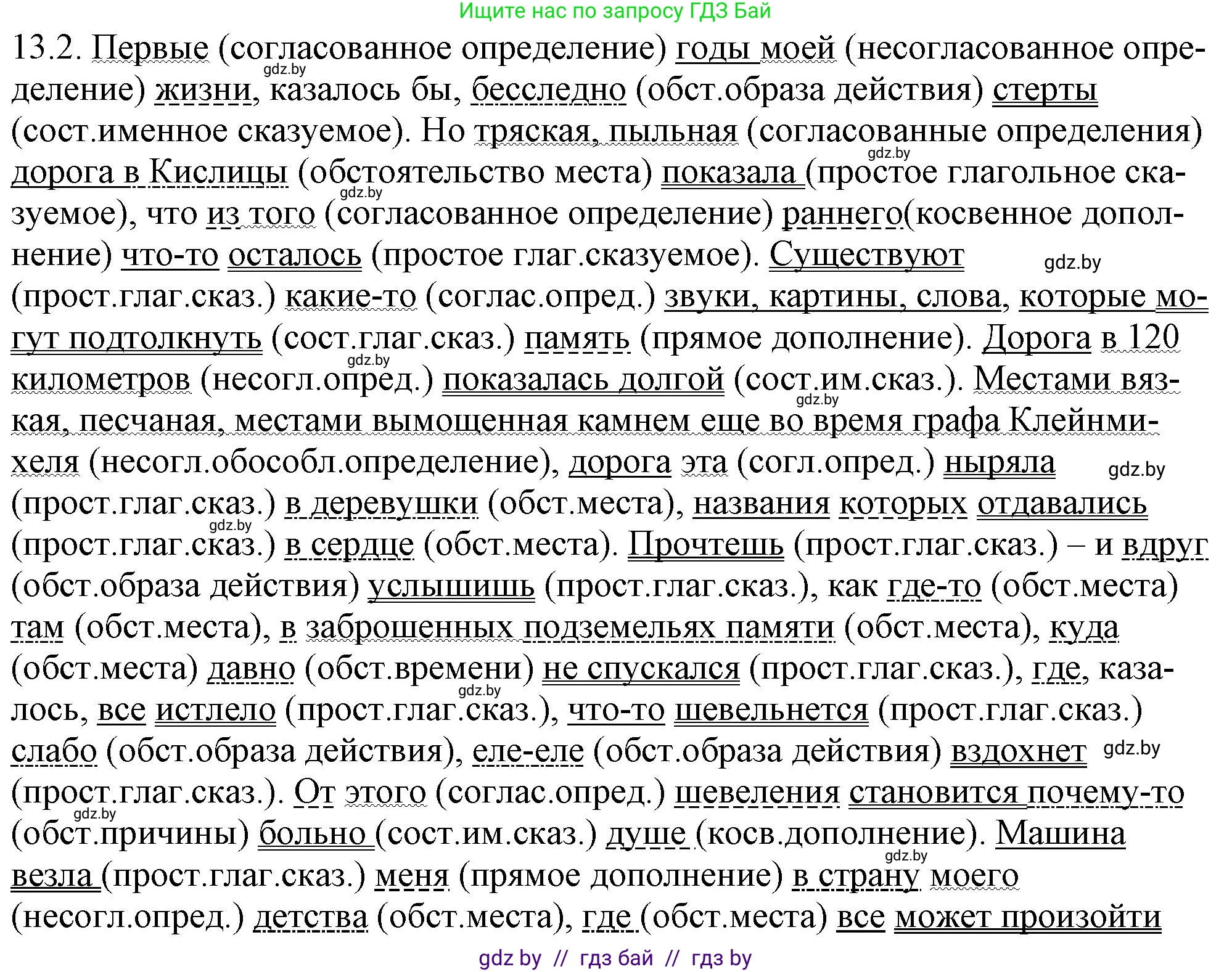 Русский язык, 11 класс Учебник, авторы: Долбик Елена Евгеньевна, Литвинко Франя Михайловна, Мурина Лариса Александровна, Шиманович Т В, Таяновская И В, Орловская О Я, издательство Национальный институт образования, Минск, 2021, страница 73, номер 13.2, Решение